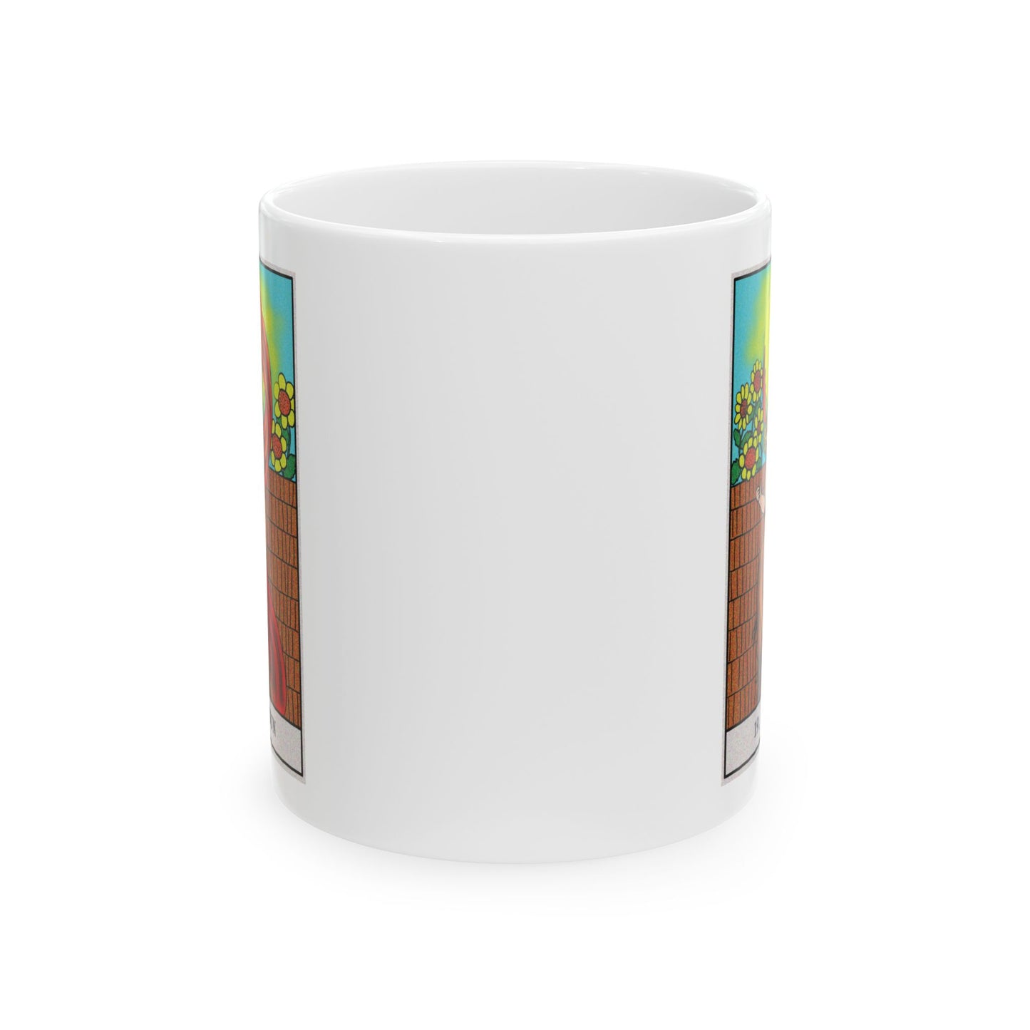The Sun Tarot Card Coffee Mug - Double Sided Print, White Ceramic, 11oz by TheGlassyLass.com
