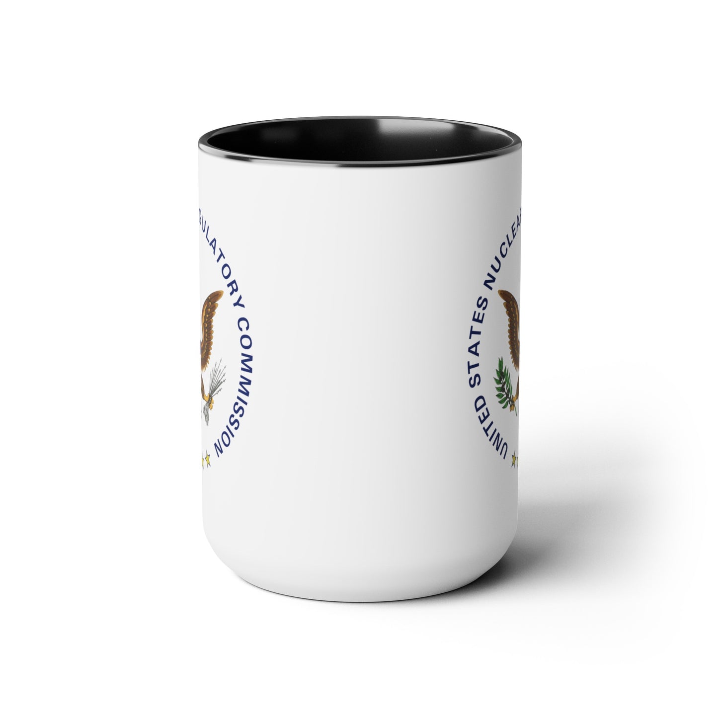 US NRC Coffee Mug - Double Sided Black Accent White Ceramic 15oz by TheGlassyLass.com