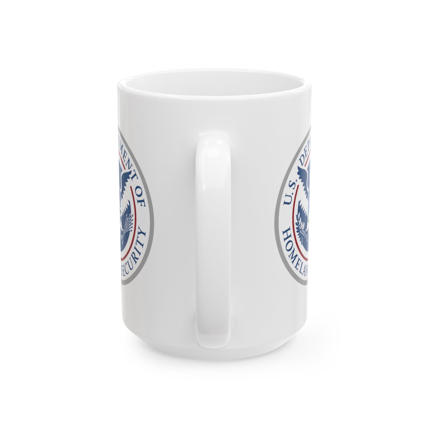 Homeland Security Coffee Mug - Double Sided White Ceramic 15oz by TheGlassyLass.com