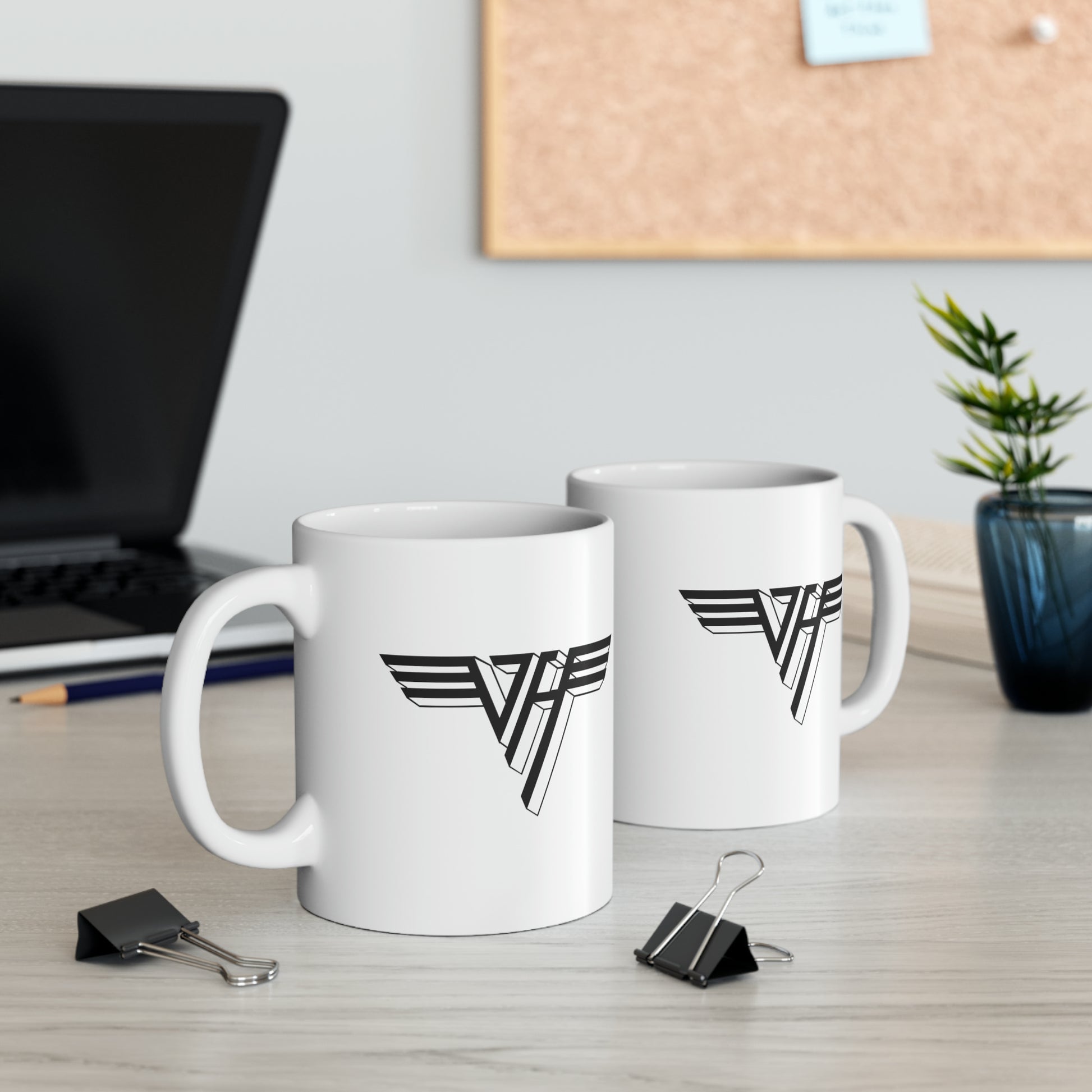 Van Halen Coffee Mug - Double Sided White Ceramic 11oz by TheGlassyLass.com