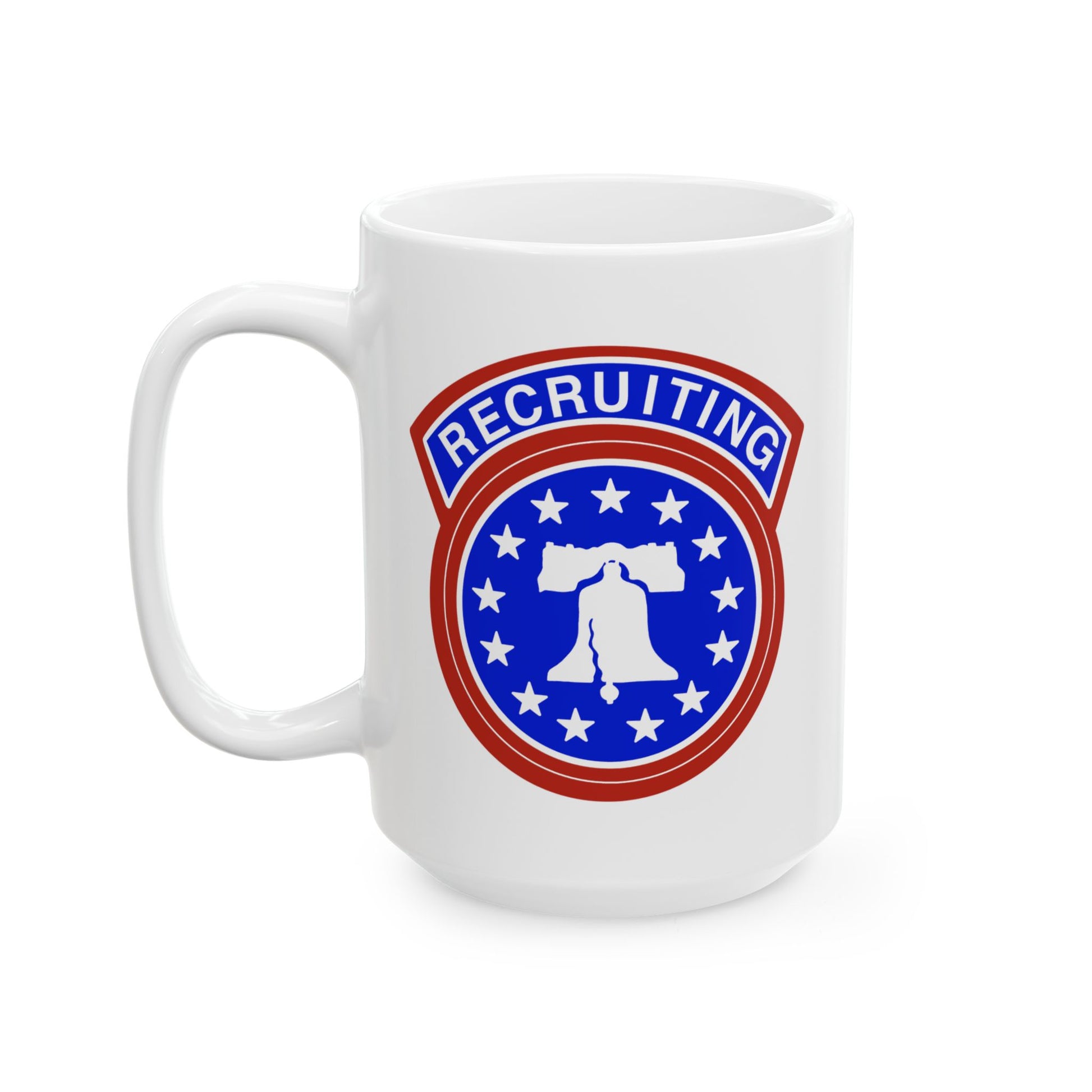 Army Recruiting Coffee Mug - Double Sided White Ceramic 15oz - Custom Printed by TheGlassyLass.com