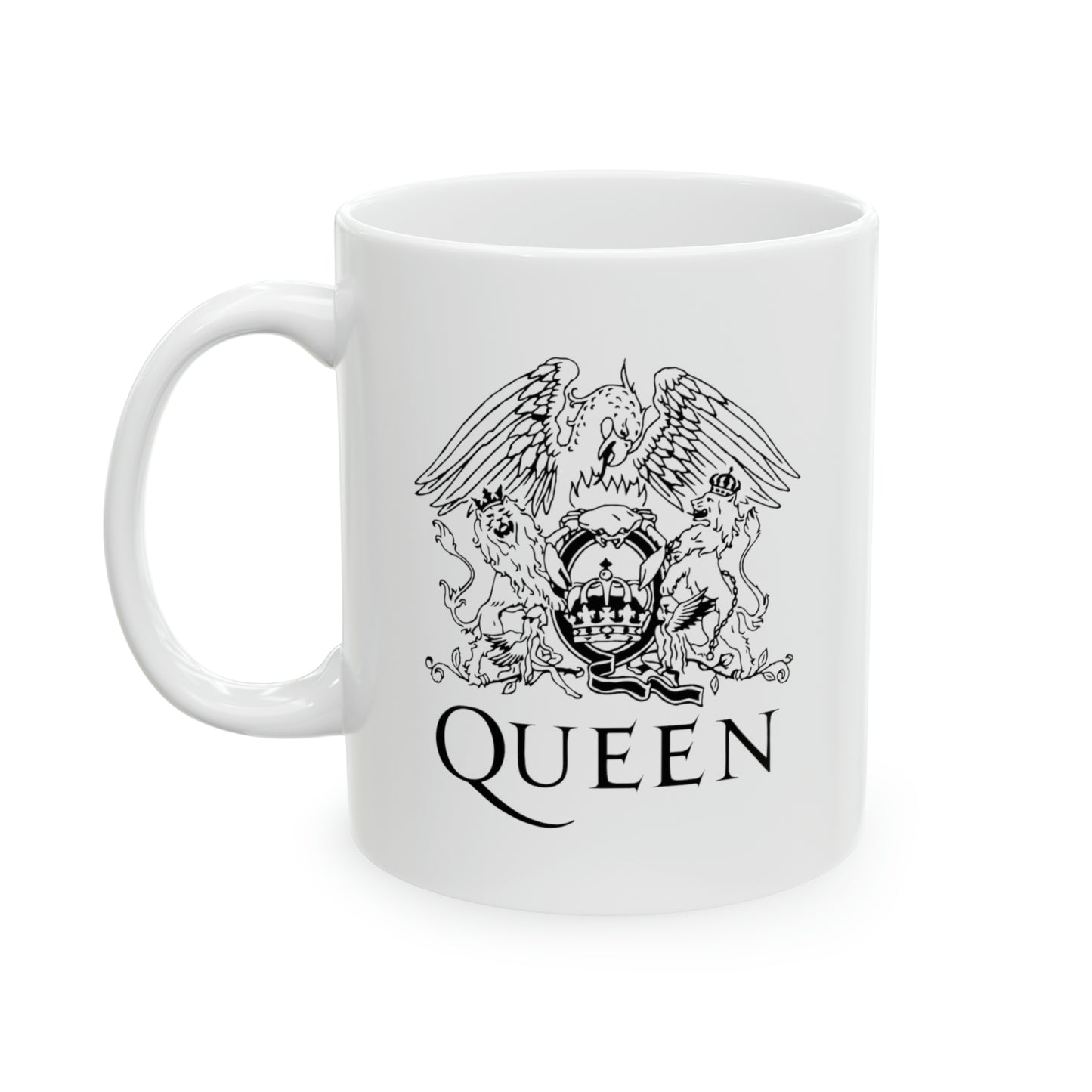 Queen Coffee Mug - Double Sided White Ceramic 11oz by TheGlassyLass.com