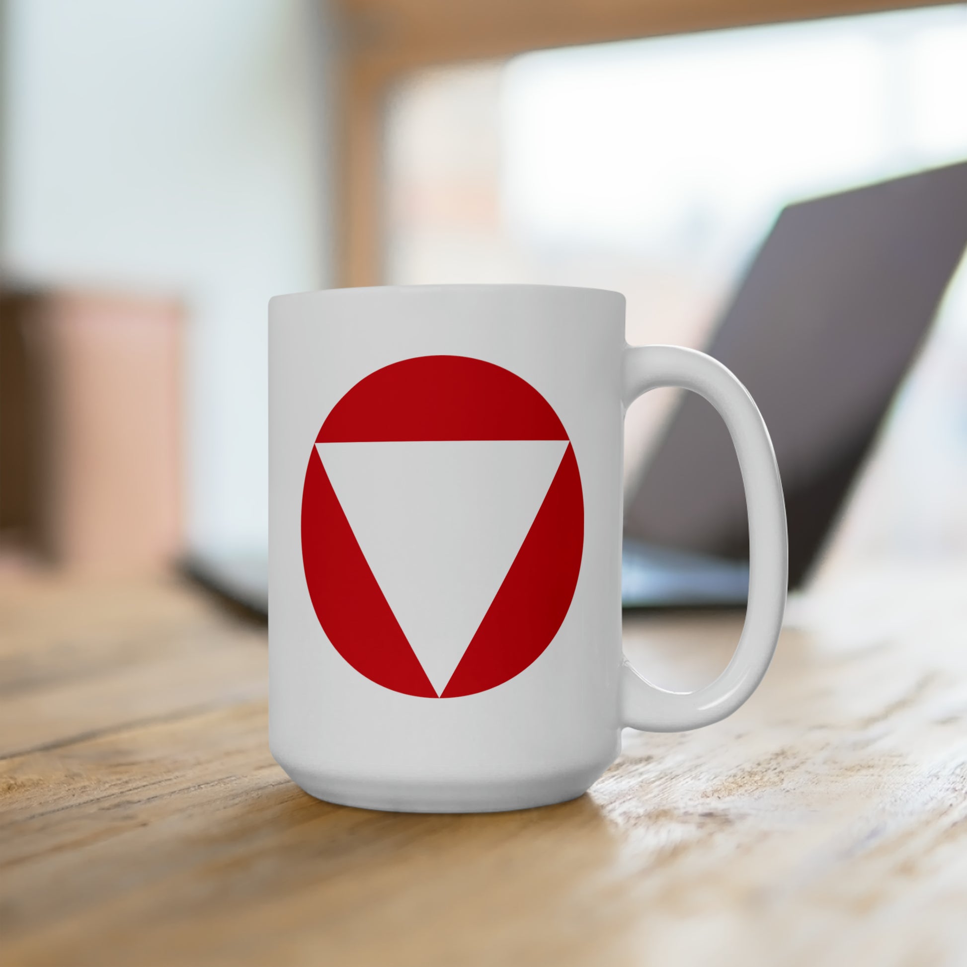 Austrian Air Force Roundel Coffee Mug - Double Sided White Ceramic 15oz - by TheGlassyLass.com