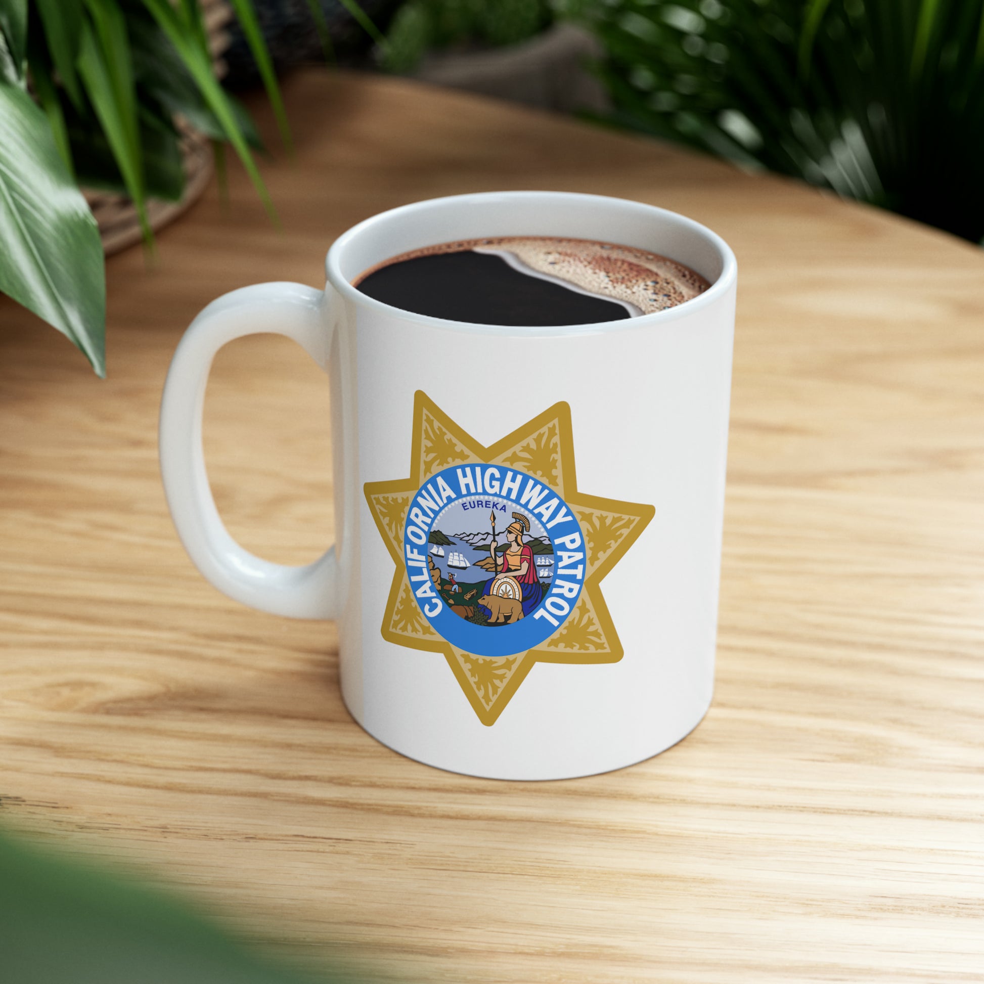 California Highway Patrol Coffee Mug - Double Sided White Ceramic 11oz by TheGlassyLass.com