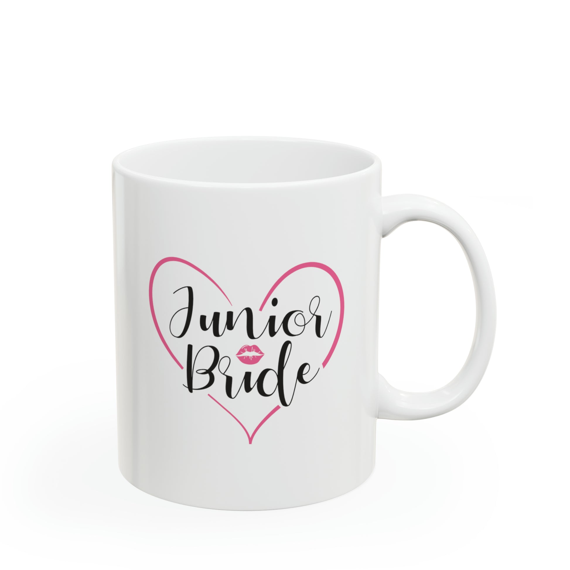 Junior Bride Cocoa Mug - Double Sided 11oz White Ceramic by TheGlassyLass.com