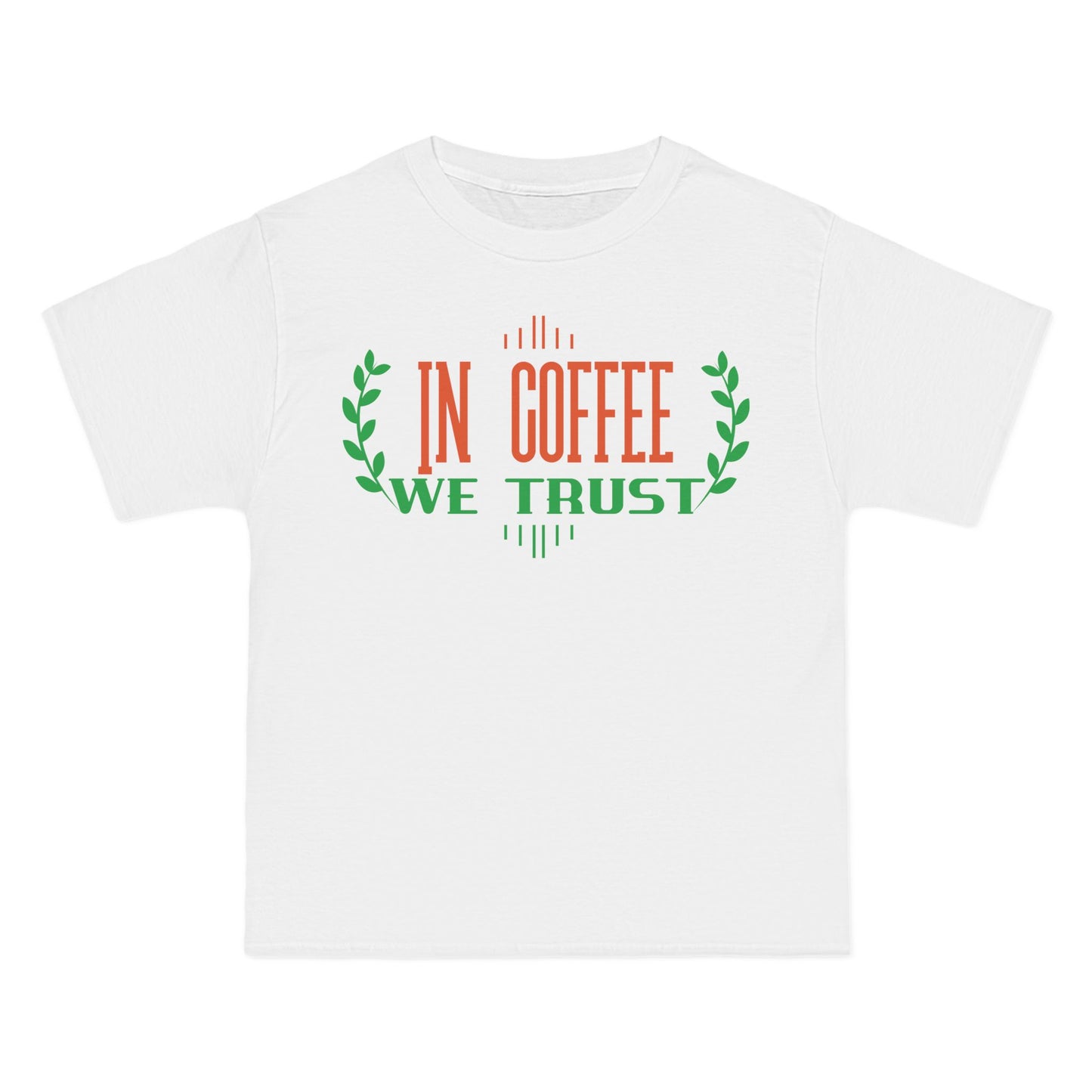 In Coffee We Trust T-Shirt: (Hanes Beefy-T 100% Preshrunk Cotton Custom Printed by TheGlassyLass.com