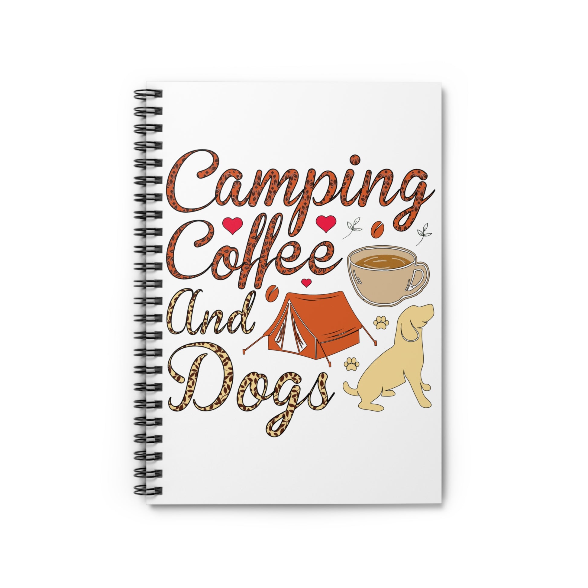 Camping Coffee and Dogs: Spiral Notebook - Log Books - Journals - Diaries - and More Custom Printed by TheGlassyLass