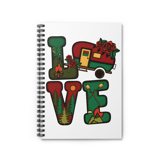 Camping LOVE: Spiral Notebook - Log Books - Journals - Diaries - and More Custom Printed by TheGlassyLass