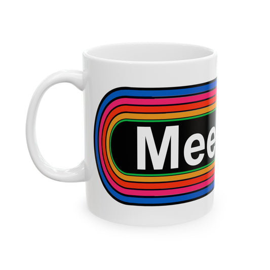 Rainbow Meemaw Coffee Mug - Wrap Print White Ceramic 11oz - by TheGlassyLass.com