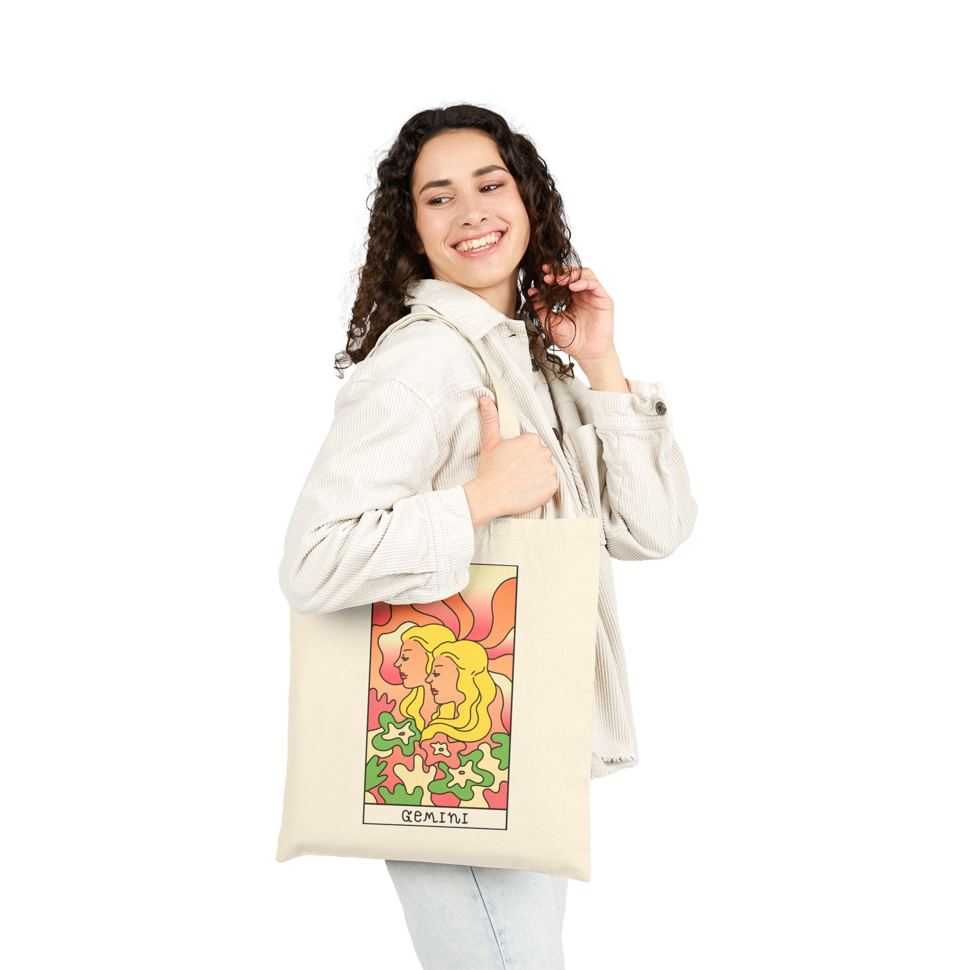 Gemini Tote Bag - Heavyweight 100% Cotton Canvas by TheGlassyLass.com
