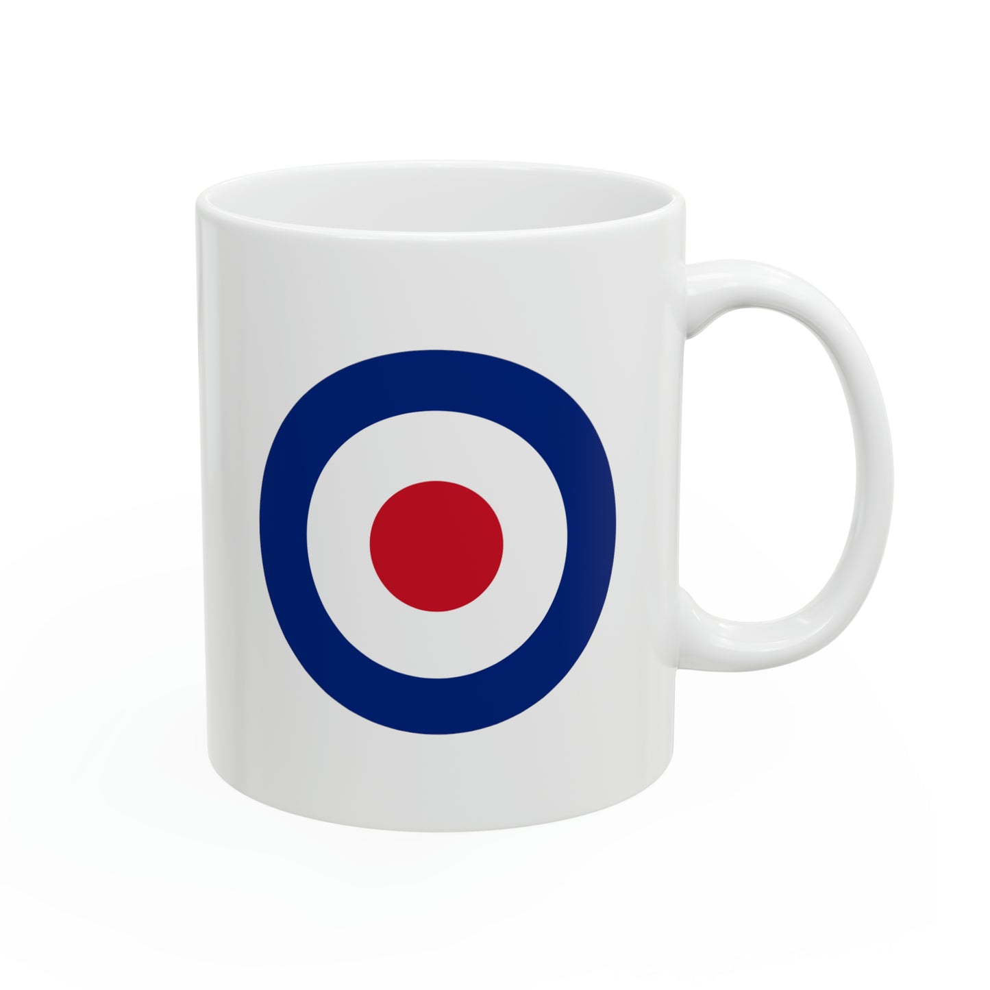 RAF Royal Air Force Roundel Coffee Mug - Double Sided White Ceramic 11oz - By TheGlassyLass.com