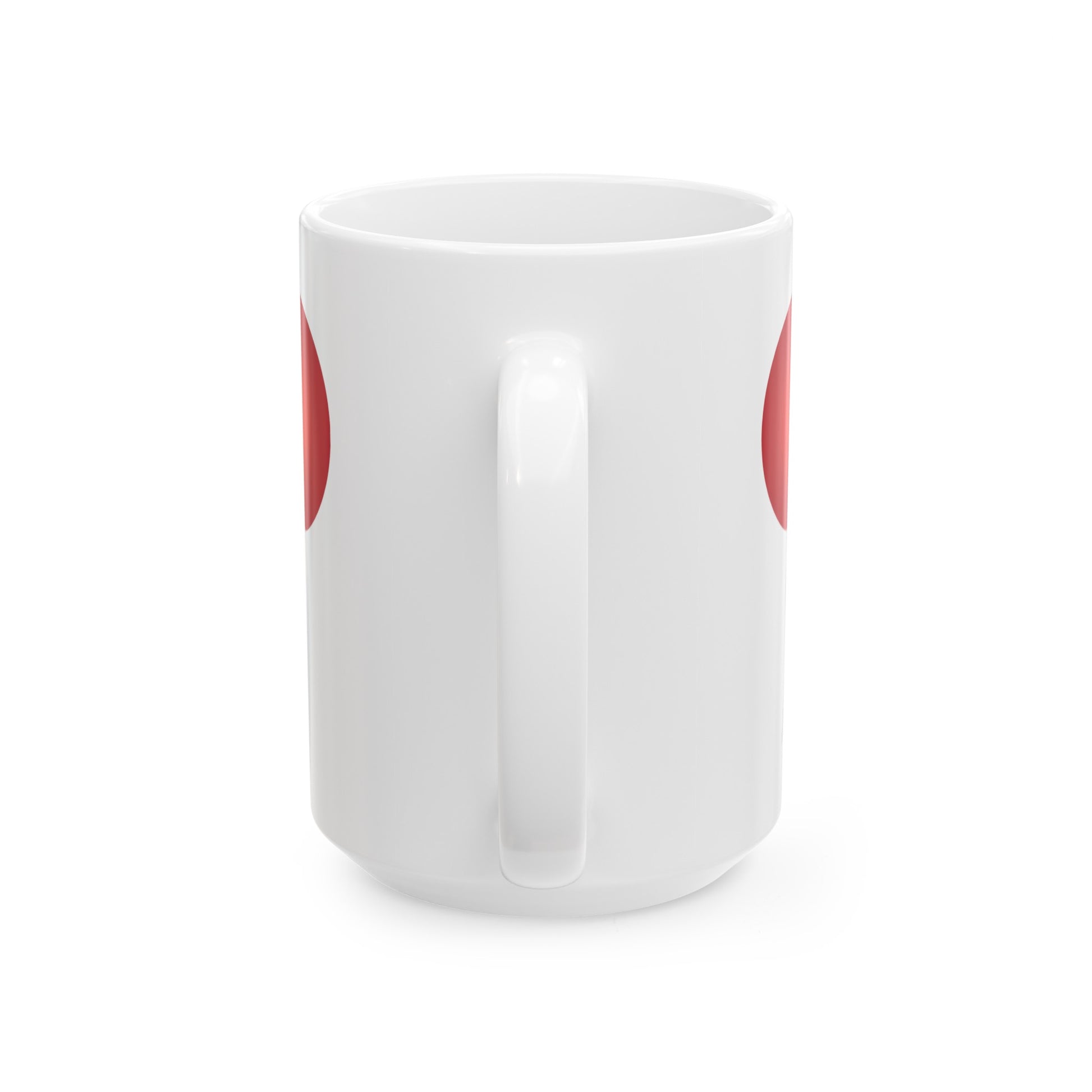 Red Balloon Coffee Mug - Double Sided White Ceramic 15oz by TheGlassyLass.com