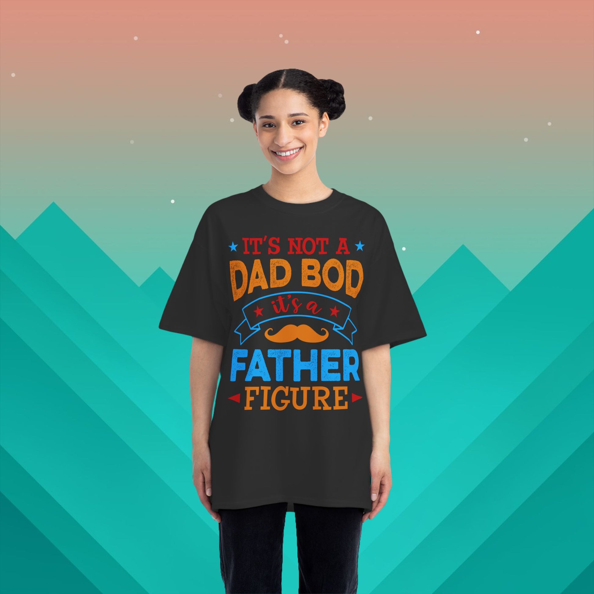 Dad Bod Father Figure T-Shirt: (Hanes Beefy-T 100% Preshrunk Cotton Custom Printed by TheGlassyLass.com