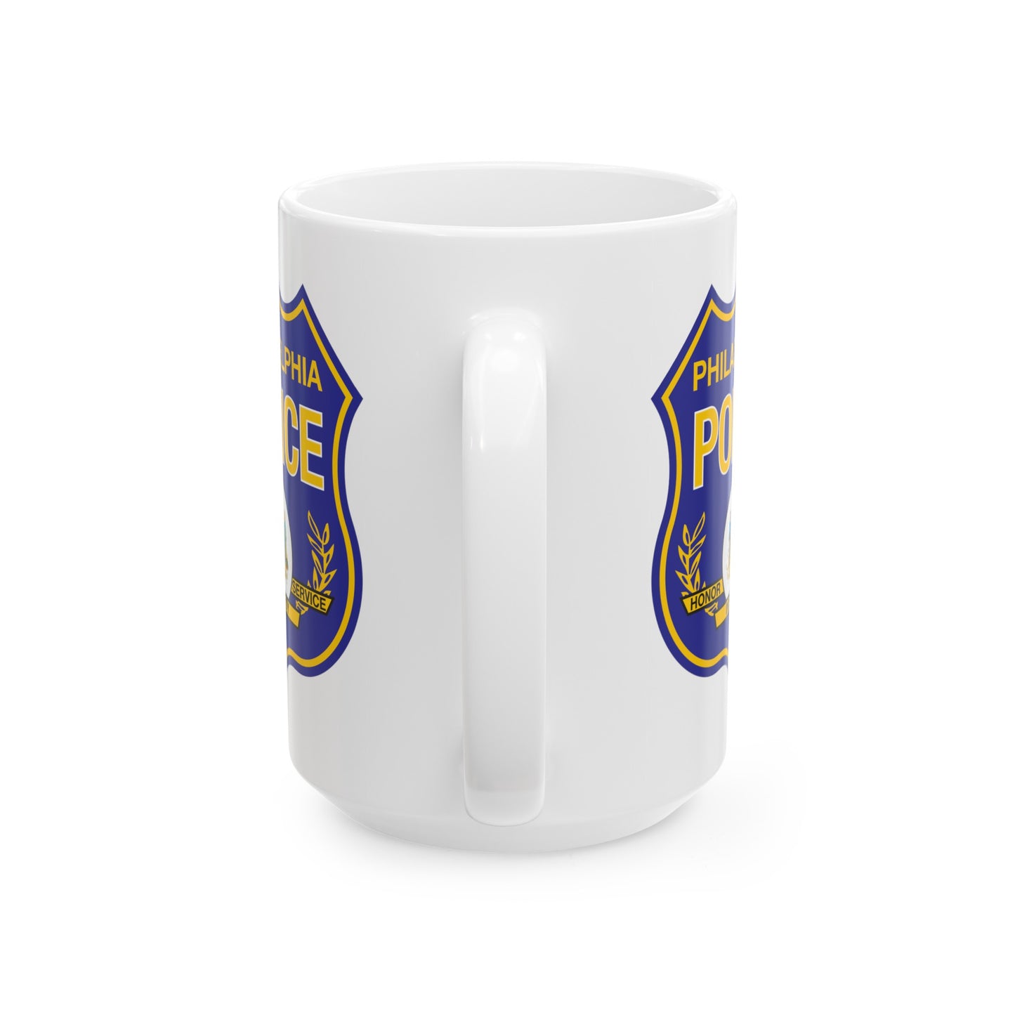 Philadelphia Police Coffee Mug - Double Sided White Ceramic 15oz by TheGlassyLass.com