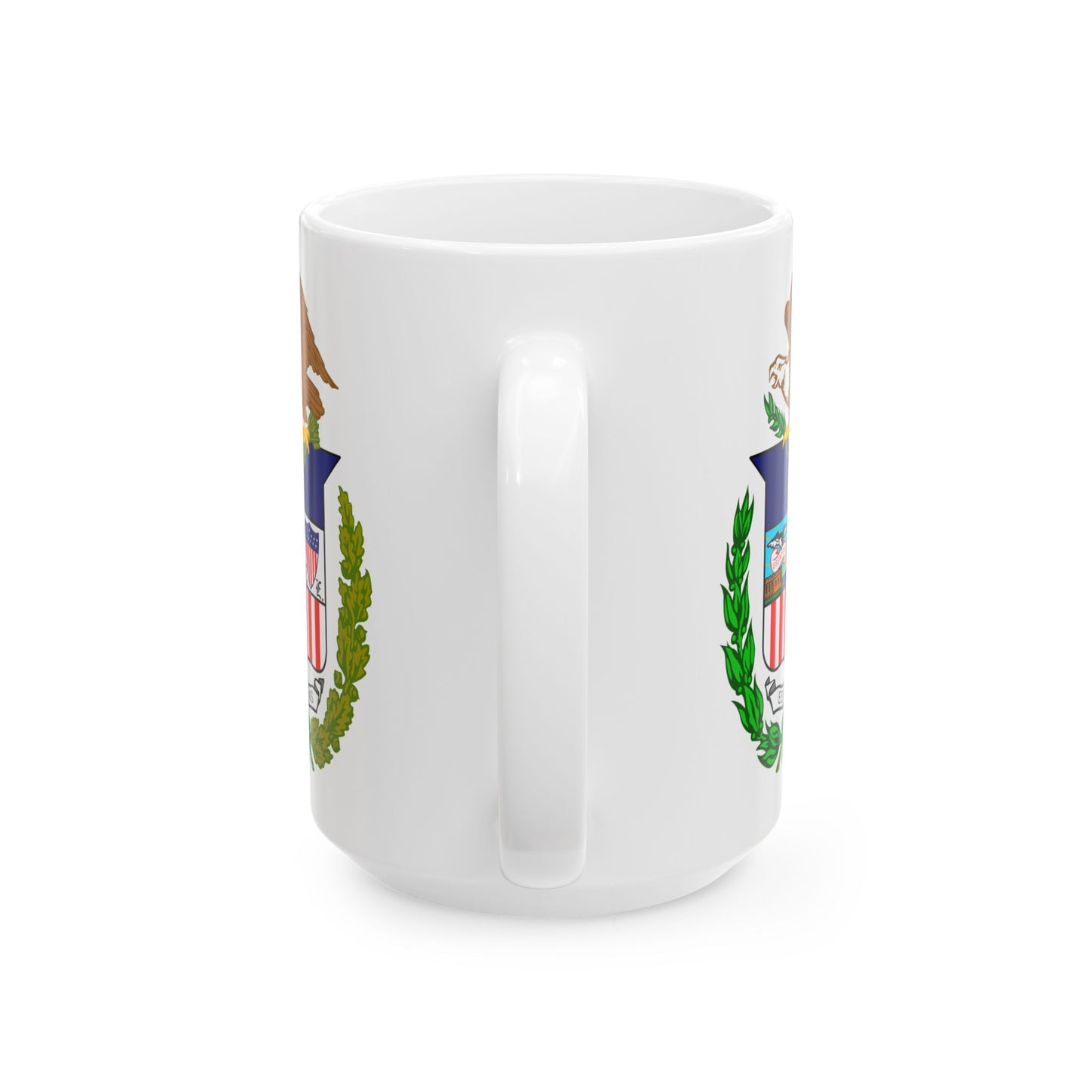 Army Corps of Engineers Coat of Arms Coffee Mug - Double Sided Print, White Ceramic, 15oz by TheGlassyLass.com