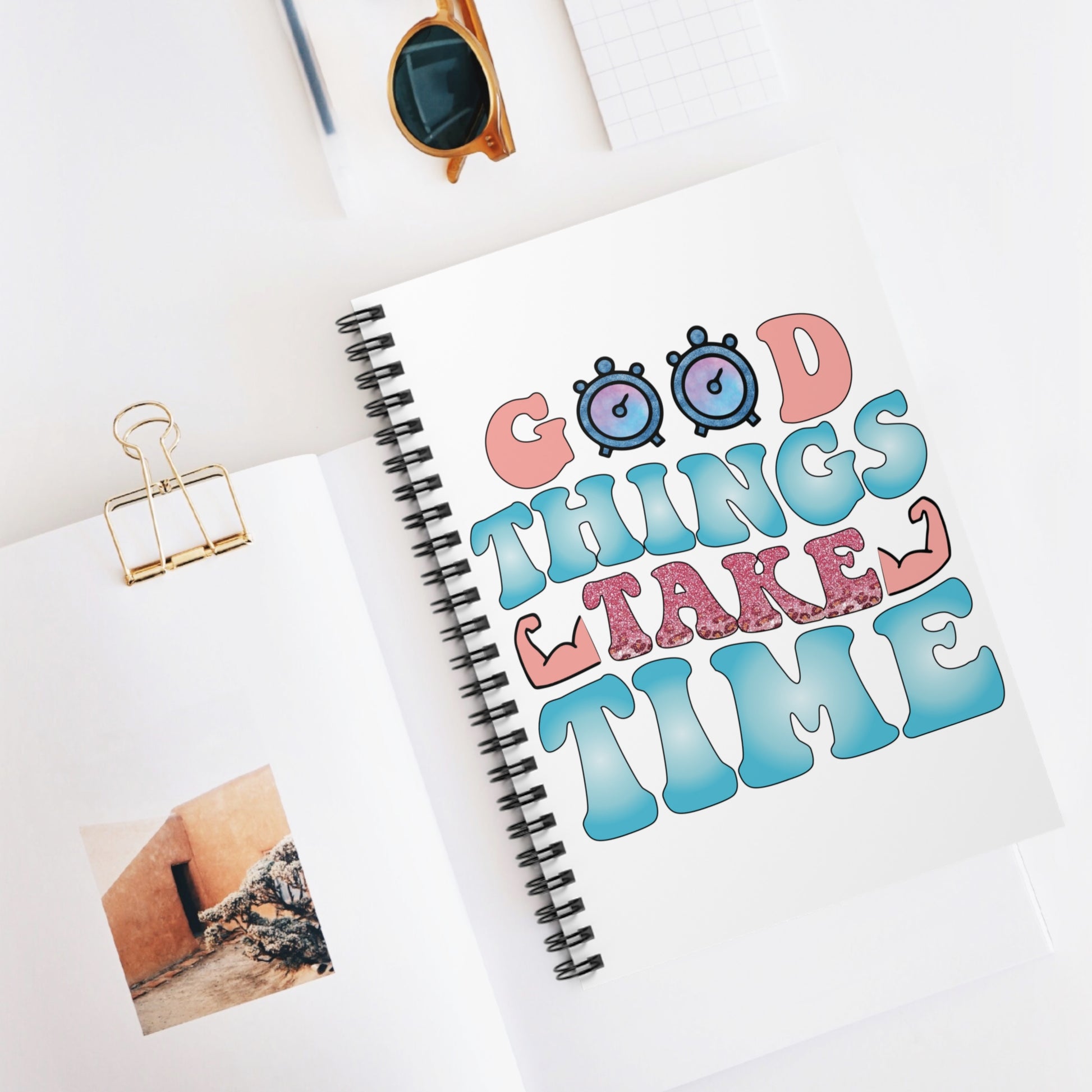 Good Things Take Time: Spiral Notebook - Log Books - Journals - Diaries - and More Custom Printed by TheGlassyLass