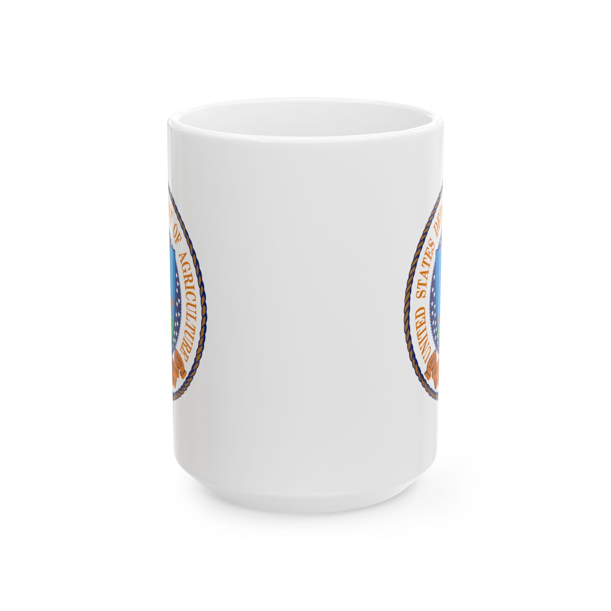 United States Department of Agriculture Seal Coffee Mug - Double Sided White Ceramic 15oz by TheGlassyLass.com