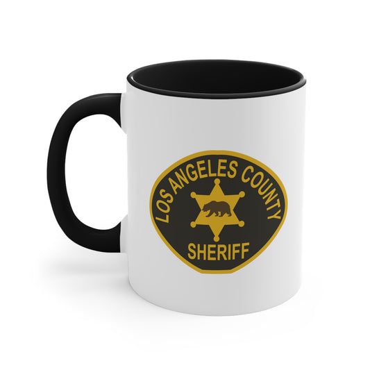 Los Angeles County Sheriff Coffee Mug - Double Sided Black Accent 11oz by TheGlassyLass.com