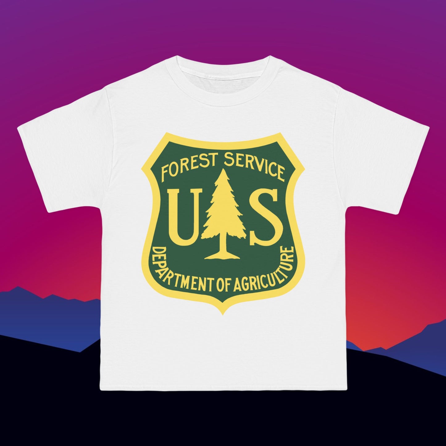 Forest Service T-Shirt: (Hanes Beefy-T 100% Preshrunk Cotton Custom Printed by TheGlassyLass.com