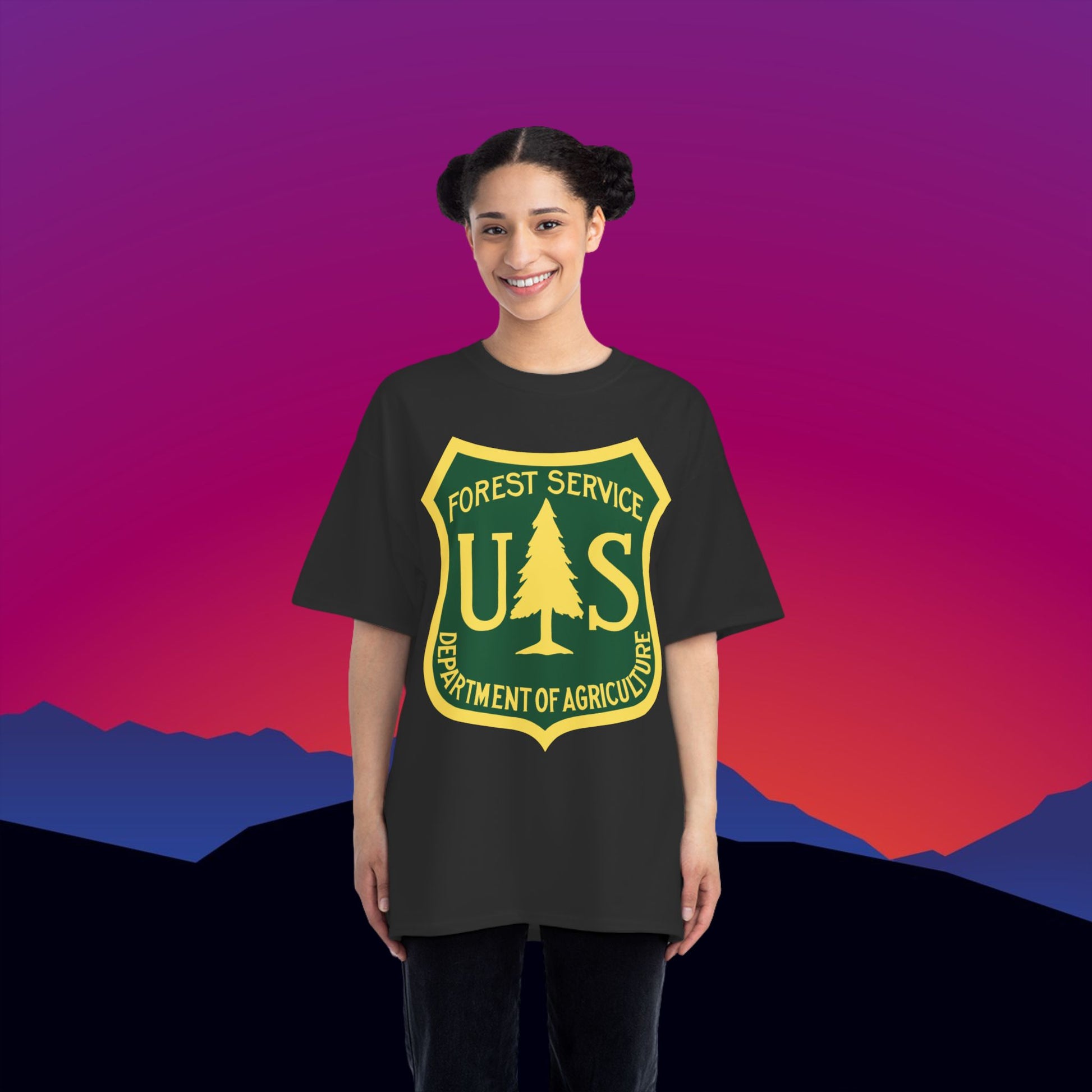 Forest Service T-Shirt: (Hanes Beefy-T 100% Preshrunk Cotton Custom Printed by TheGlassyLass.com