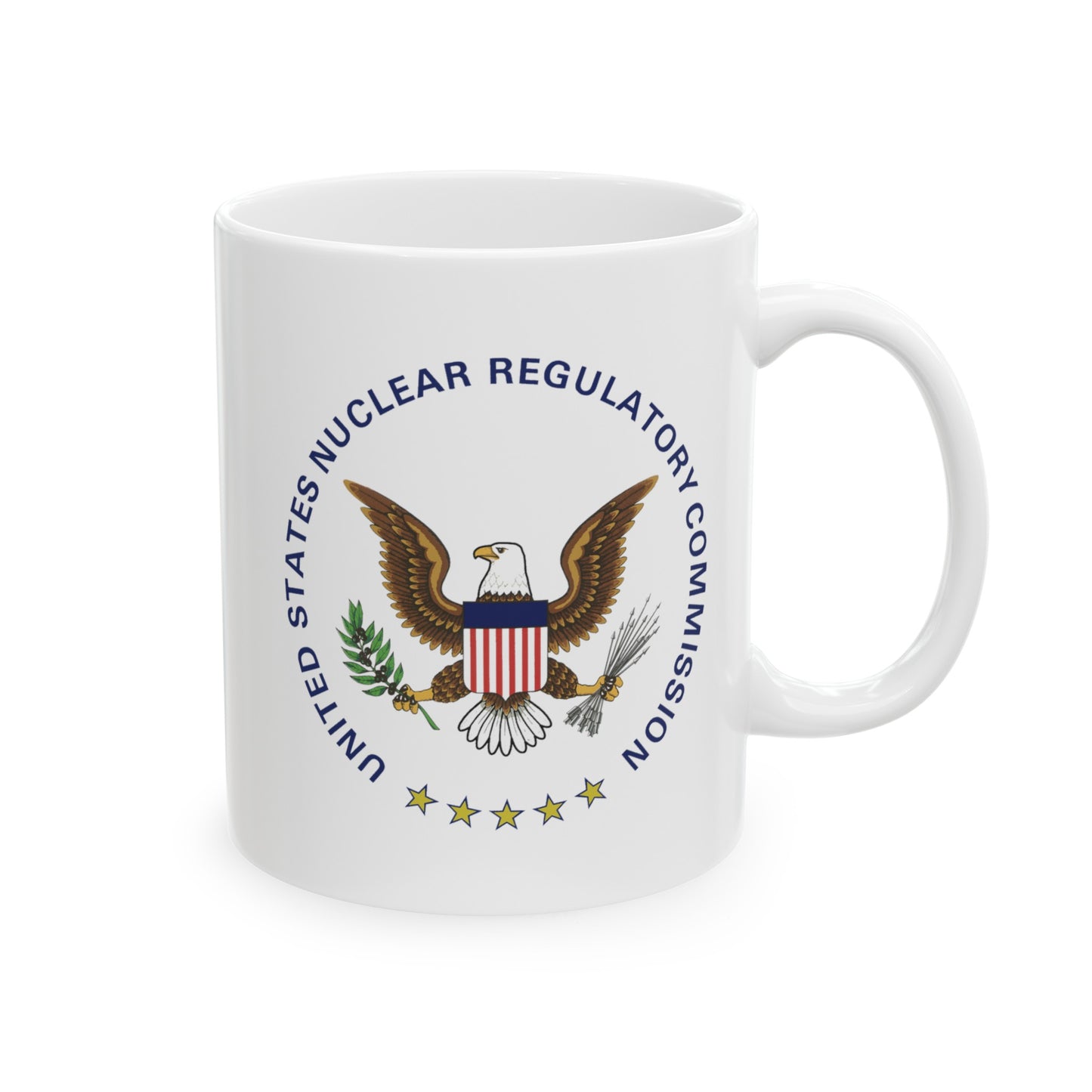 US NRC Coffee Mug - Double Sided White Ceramic 11oz by TheGlassyLass.com