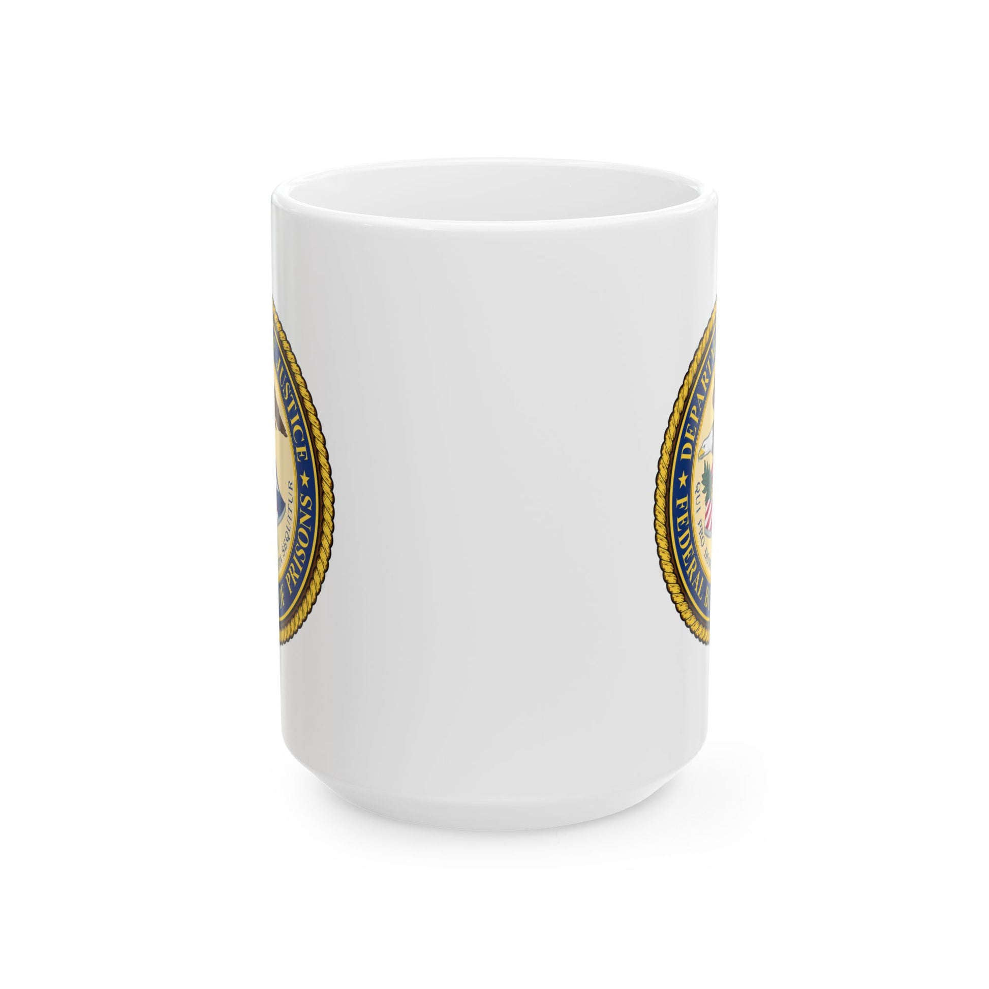 Federal Bureau of Prisons Coffee Mug - Double Sided White Ceramic 15oz by TheGlassyLass.com