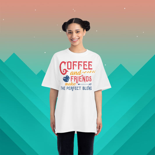 Coffee and Friends T-Shirt: (Hanes Beefy-T 100% Preshrunk Cotton Custom Printed by TheGlassyLass.com