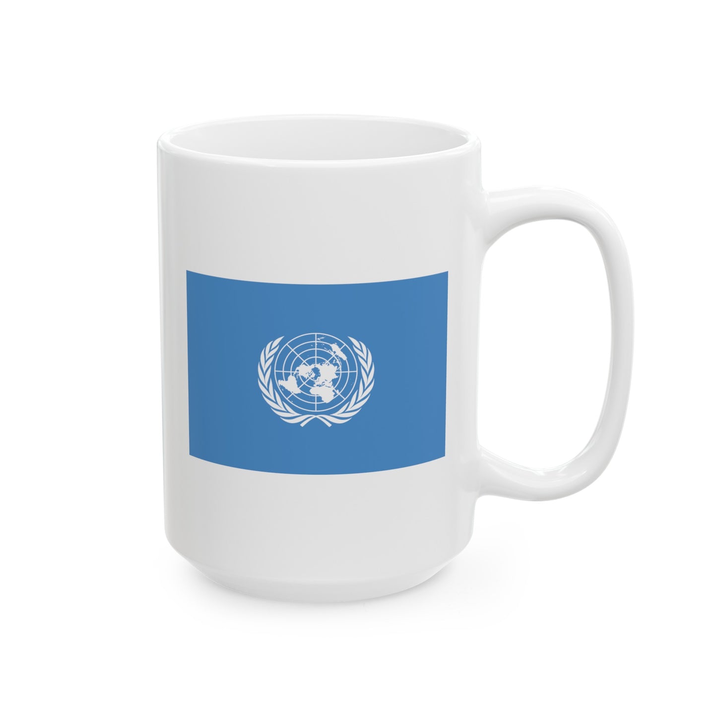 United Nations Coffee Mug - Double Sided White Ceramic 15oz by TheGlassyLass.com