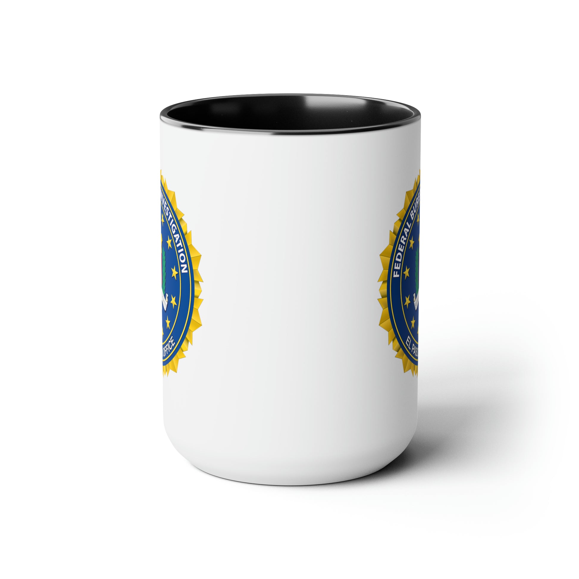 The FBI El Paso Field Office Coffee Mug - Double Sided Black Accent Ceramic 15oz by TheGlassyLass.com