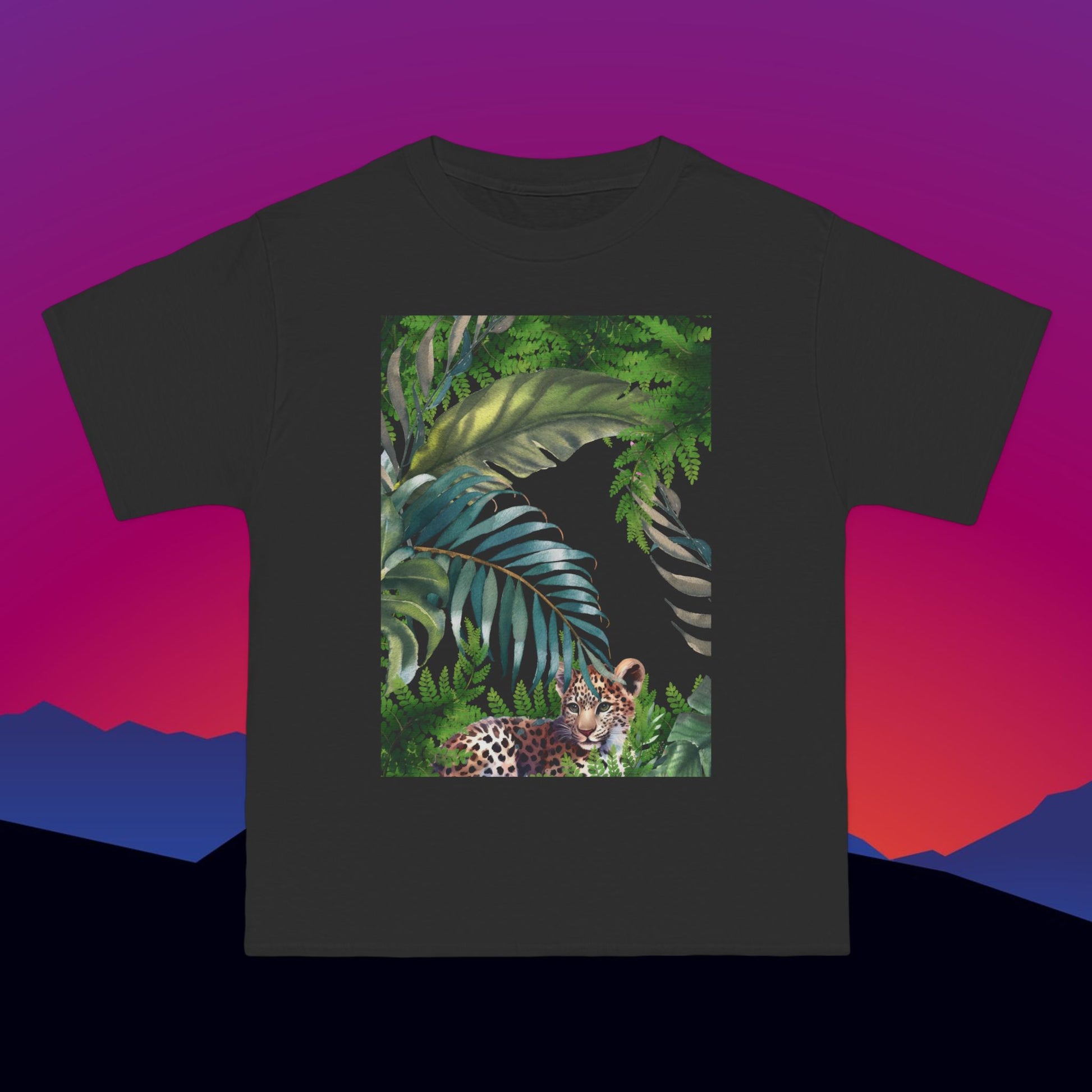 Jungle Tiger Cub T-Shirt: (Hanes Beefy-T 100% Preshrunk Cotton Custom Printed by TheGlassyLass.com