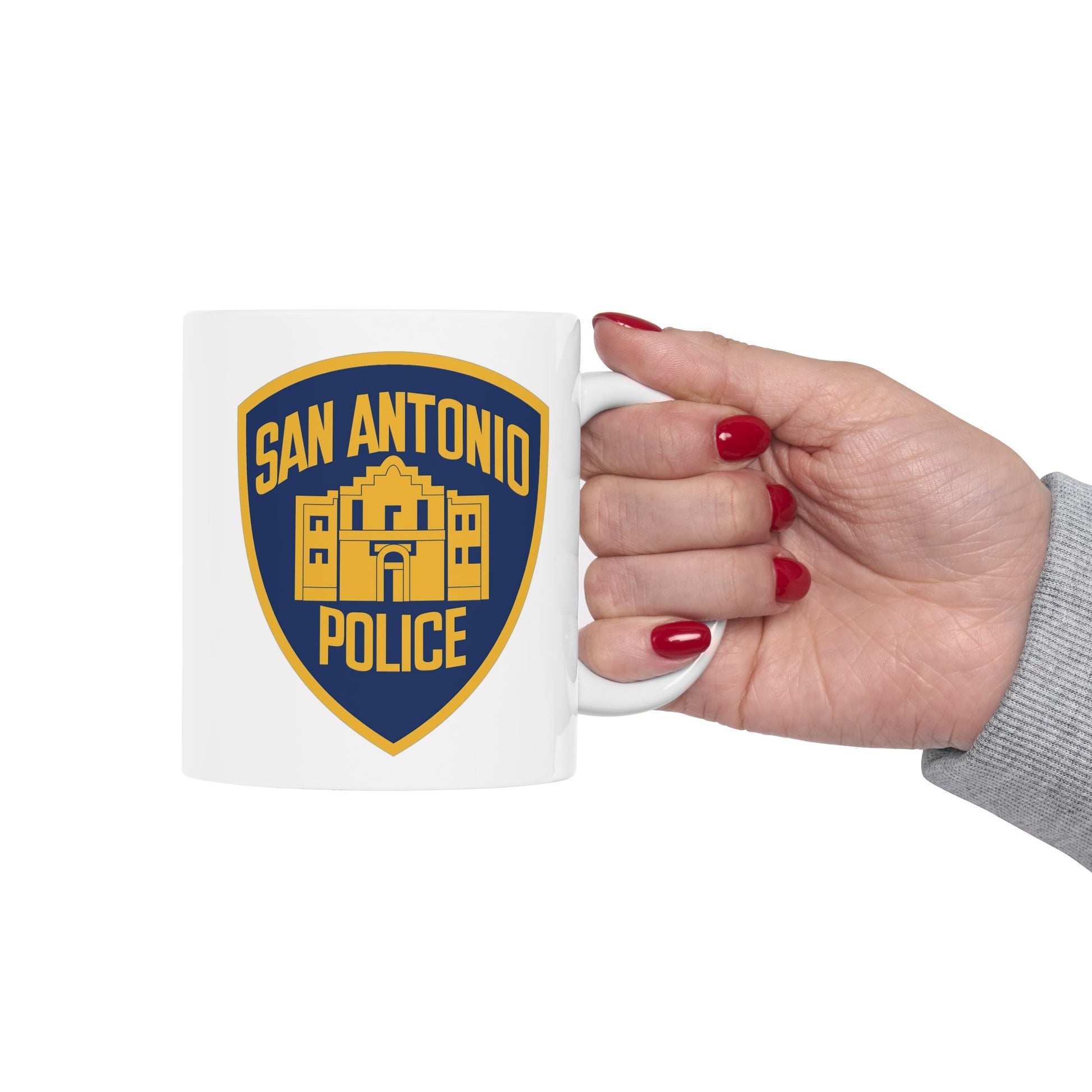 San Antonio Police Coffee Mug - Double Sided White Ceramic 11oz by TheGlassyLass.com