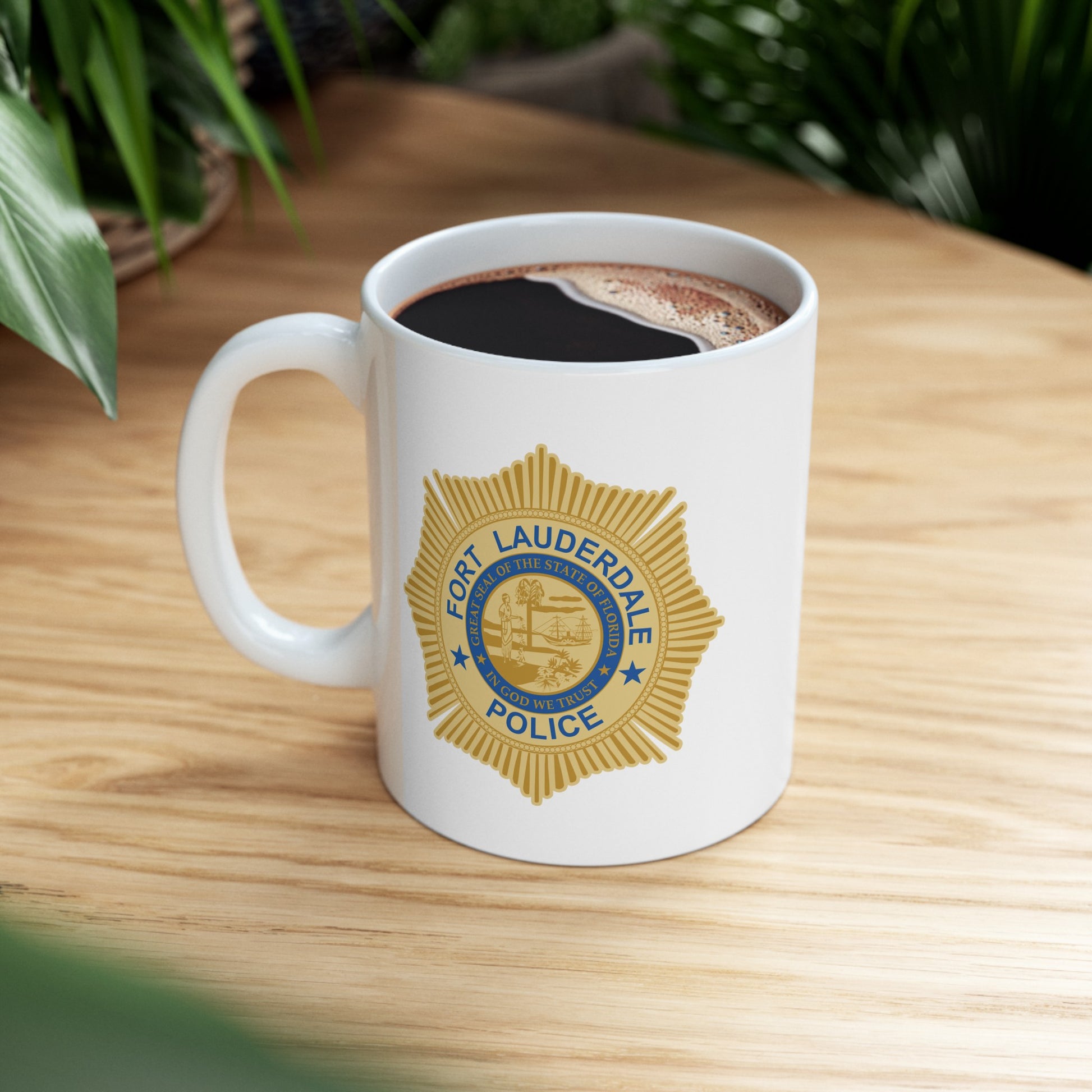 Fort Lauderdale Police Coffee Mug - Double Sided White Ceramic 11oz by TheGlassyLass.com