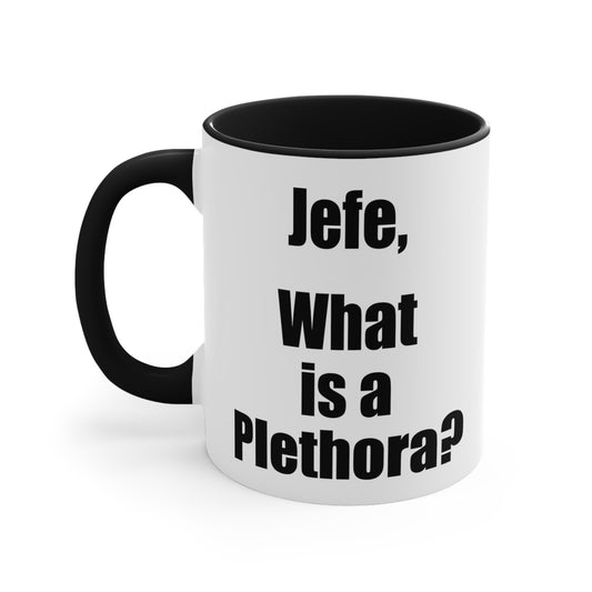 What is a Plethora Coffee Mug - Double Sided Black Accent White Ceramic 11oz by TheGlassyLass.com