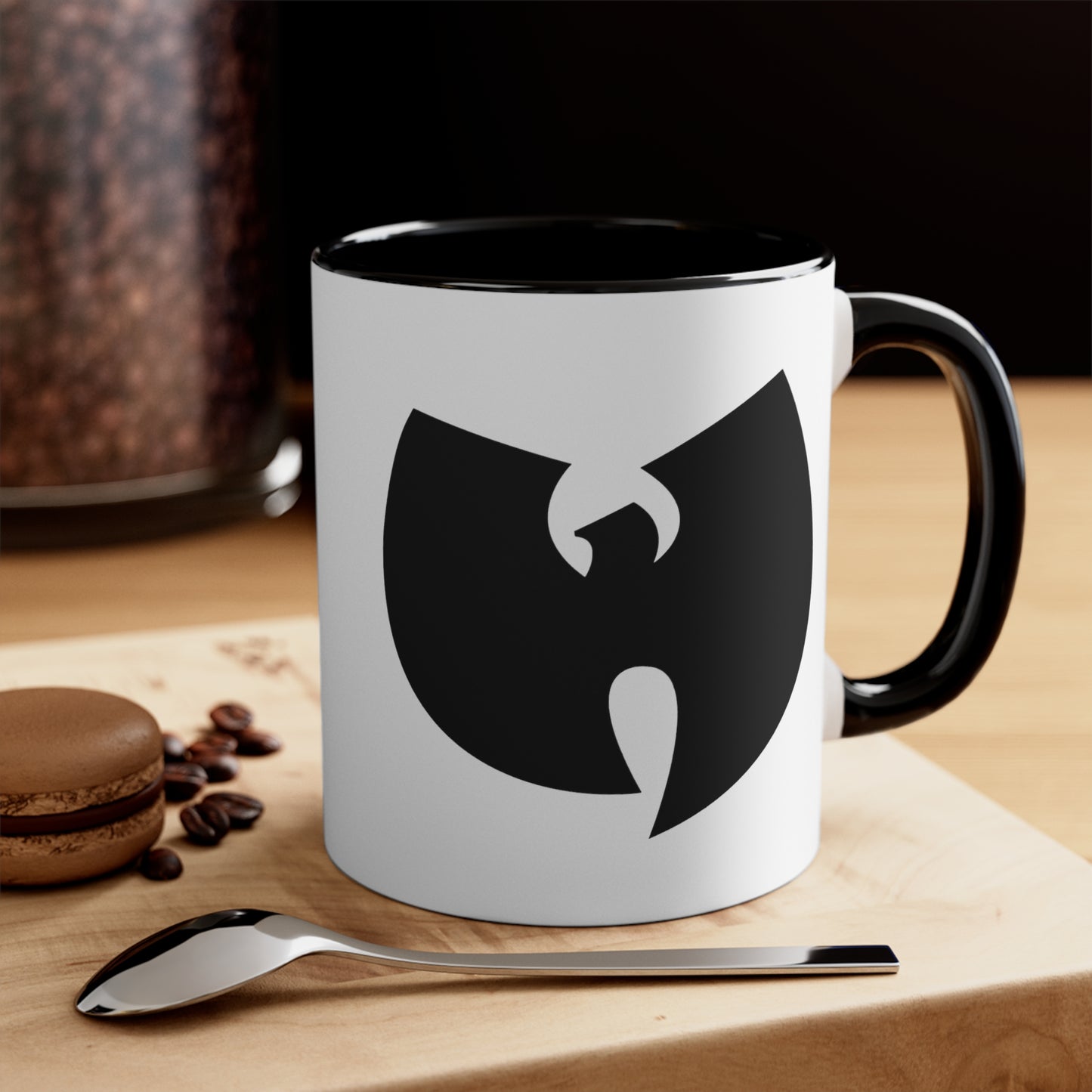 Wu-Tang Black Coffee Mug - Double Sided Black Accent White Ceramic 11oz by TheGlassyLass.com