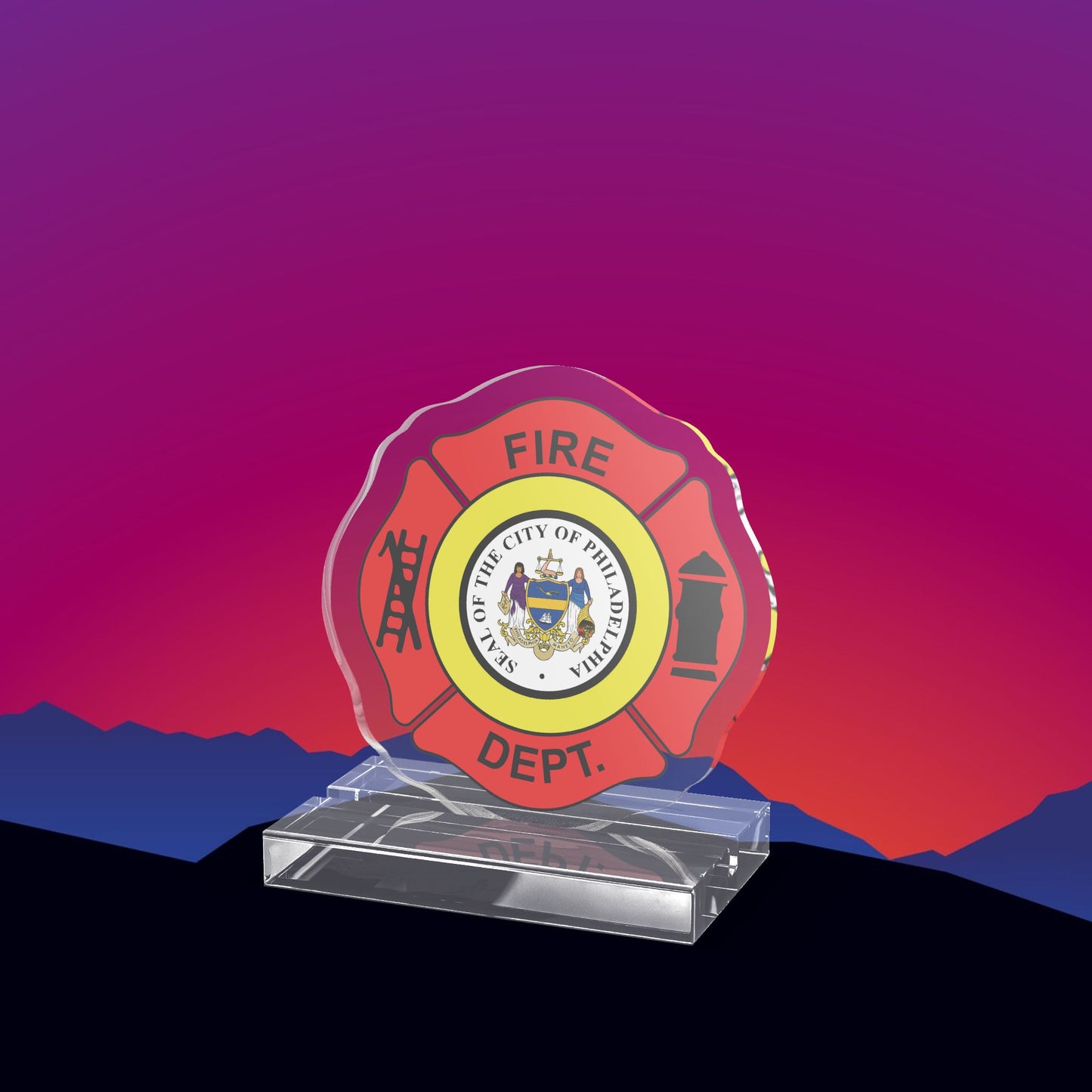 Philadelphia Fire Department Acrylic Standee by TheGlassyLass.com