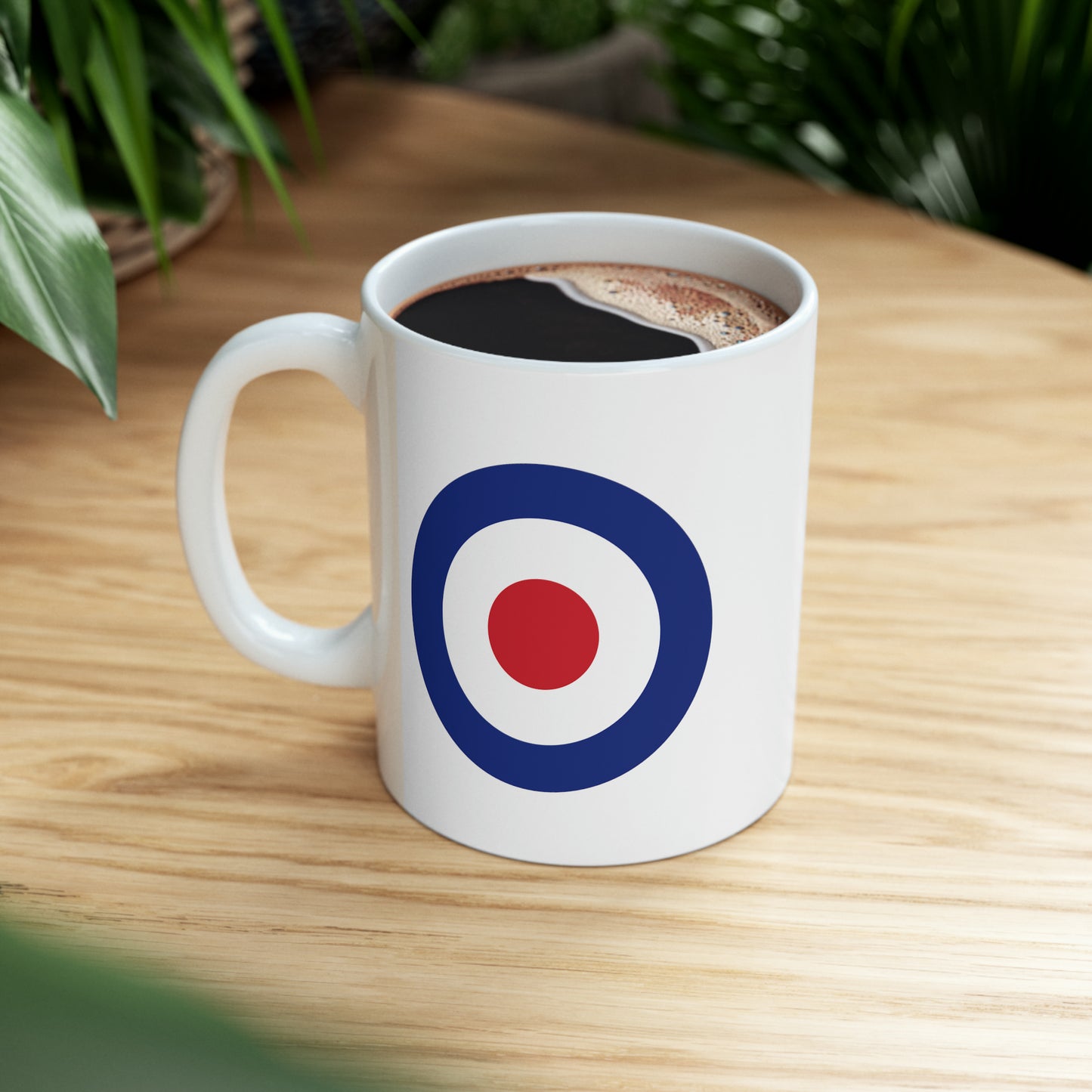 RAF Royal Air Force Roundel Coffee Mug - Double Sided White Ceramic 11oz - By TheGlassyLass.com