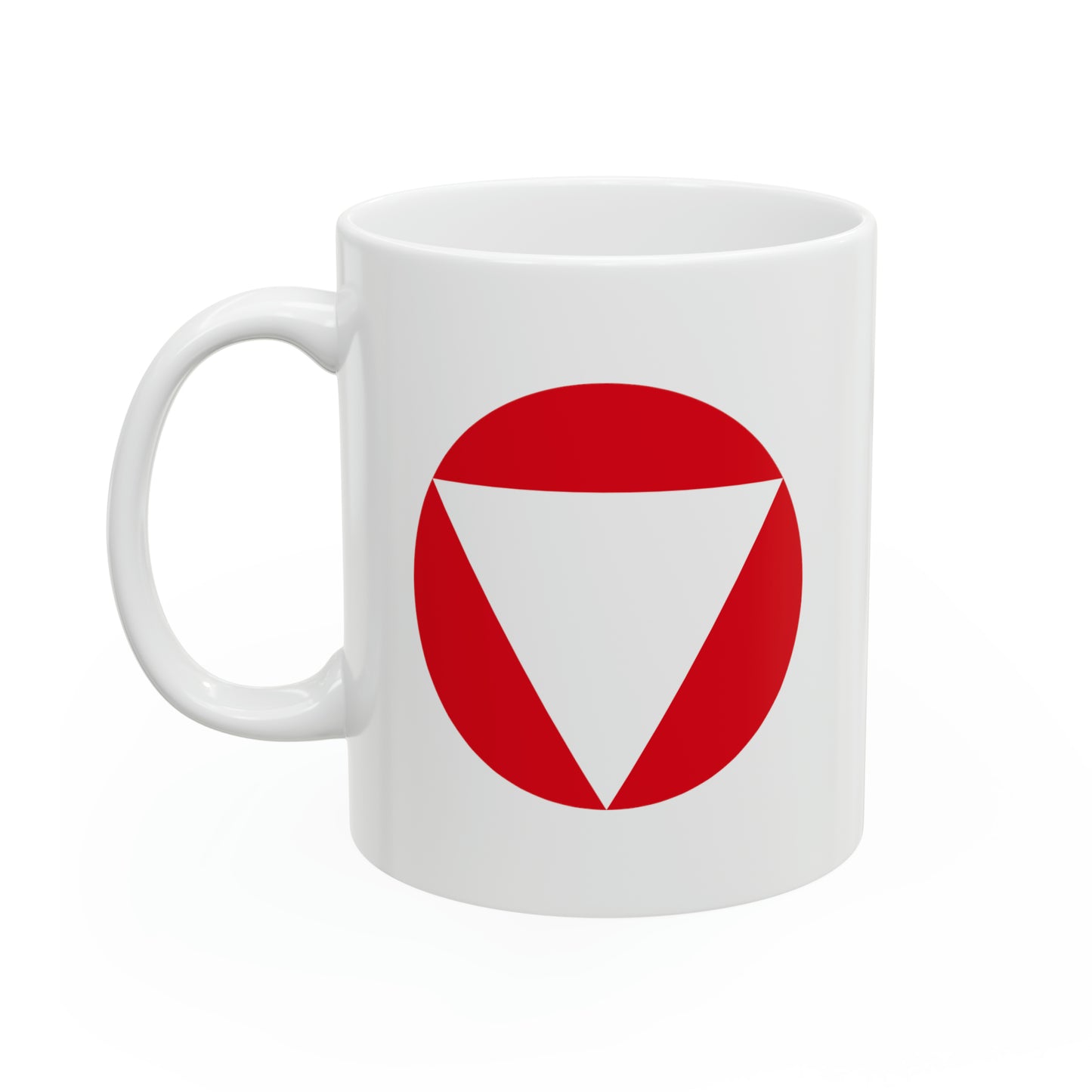 Austrian Air Force Roundel Coffee Mug - Double Sided White Ceramic 11oz - By TheGlassyLass.com