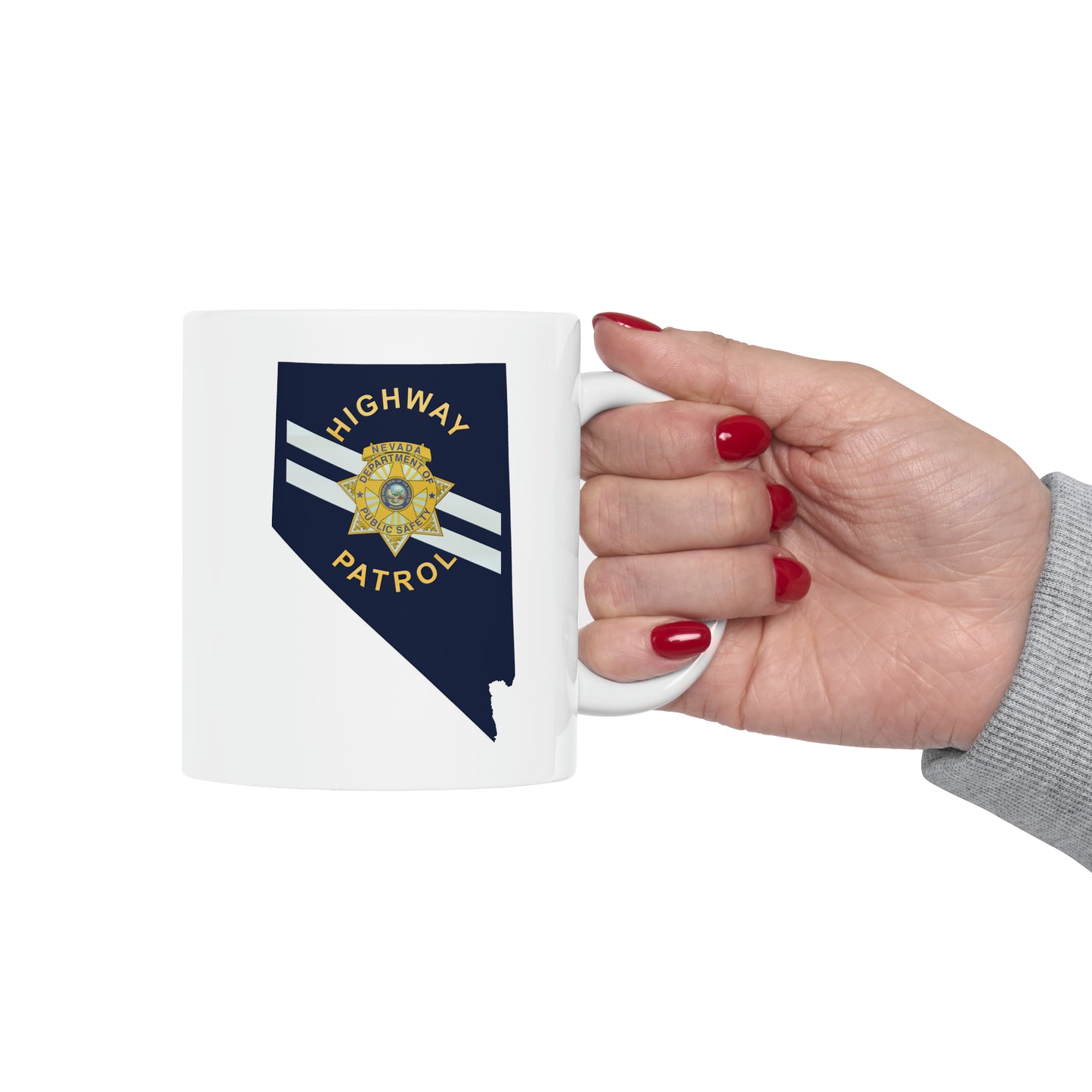 Nevada Highway Patrol Coffee Mug - Double Sided White Ceramic 11oz by TheGlassyLass.com