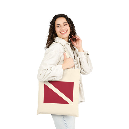 SCUBA Diver Logo Tote Bag - Heavyweight 100% Cotton Canvas by TheGlassyLass.com