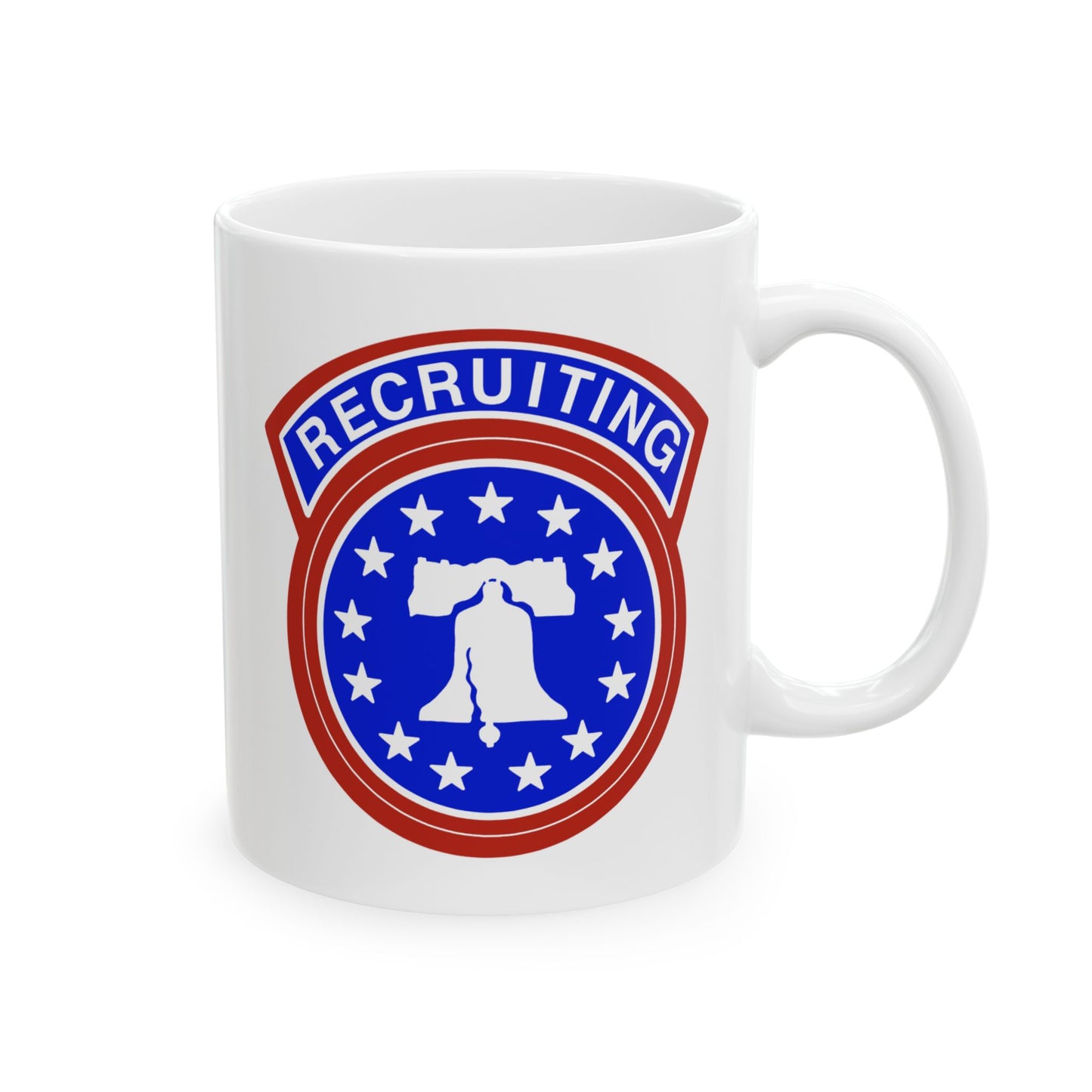 Army Recruiting Coffee Mug - Double Sided White Ceramic 11oz - Custom Printed by TheGlassyLass.com