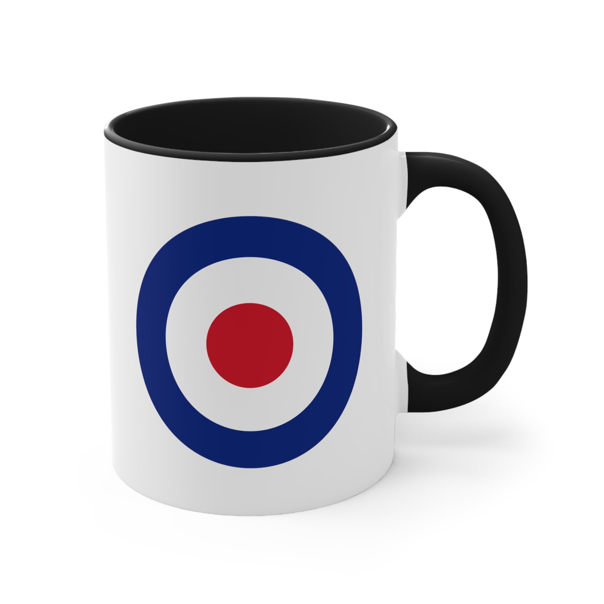 RAF Royal Air Force Roundel Coffee Mug - Double Sided Black Accent Ceramic 11oz - by TheGlassyLass.com