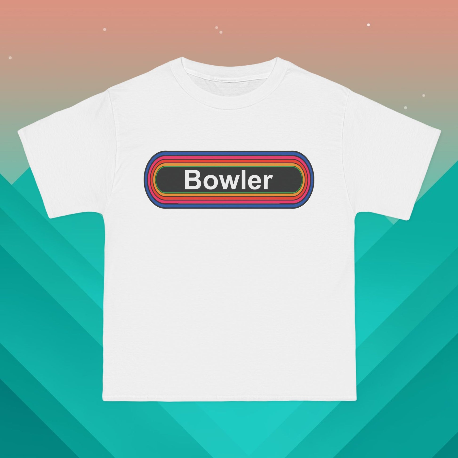 Bowler T-Shirt: (Hanes Beefy-T 100% Preshrunk Cotton Custom Printed by TheGlassyLass.com