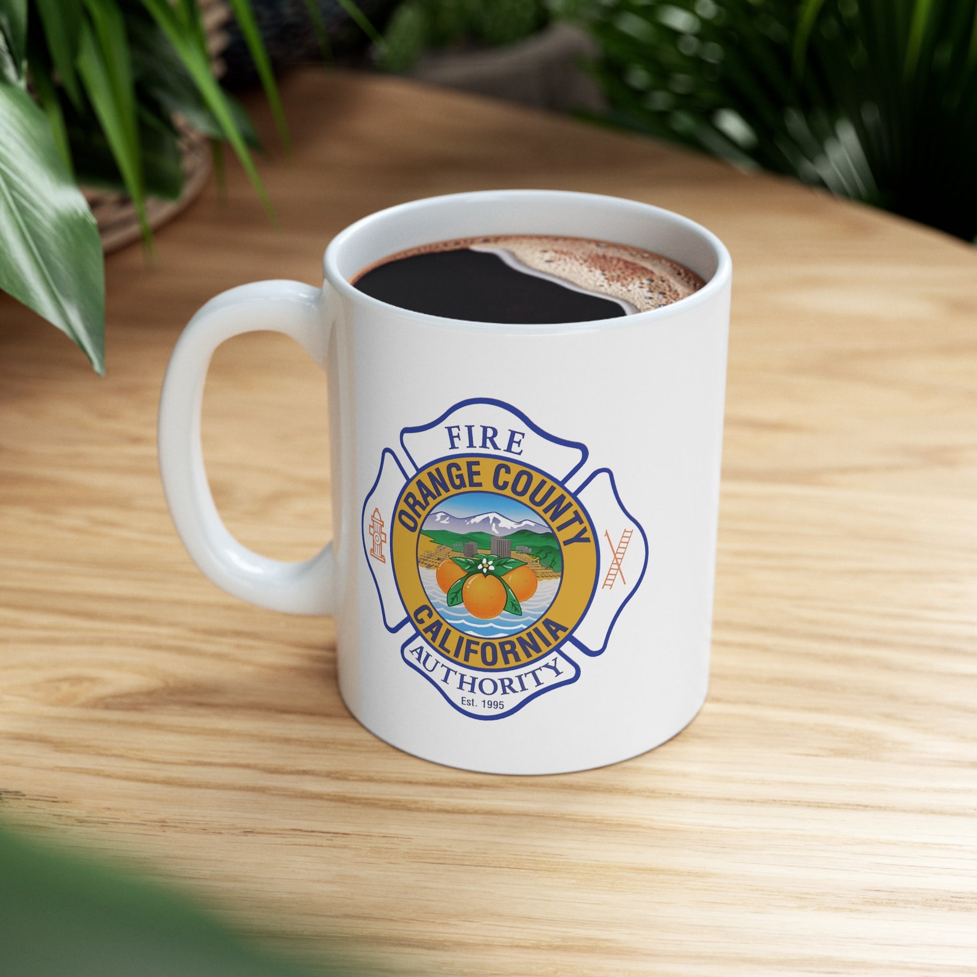 Orange County Fire Authority Coffee Mug - Double Sided White Ceramic 11oz by TheGlassyLass.com