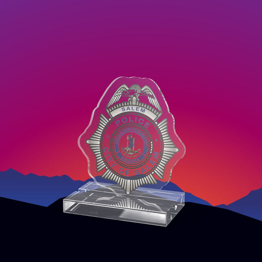 Salem Police Acrylic Standee by TheGlassyLass.com