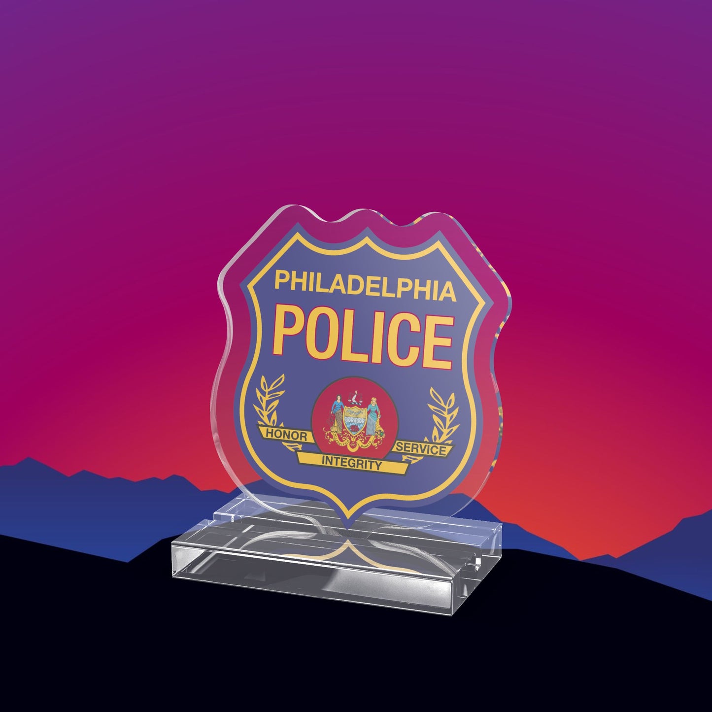 Philadelphia Police Acrylic Standee by TheGlassyLass.com