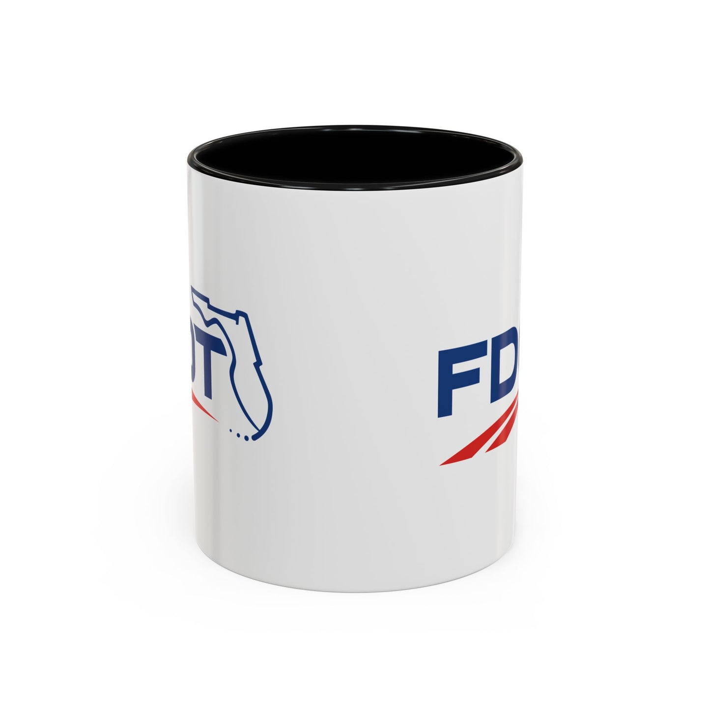 Florida Department of Transportation Coffee Mug - Double Sided Black Accent White Ceramic 11oz by TheGlassyLass.com