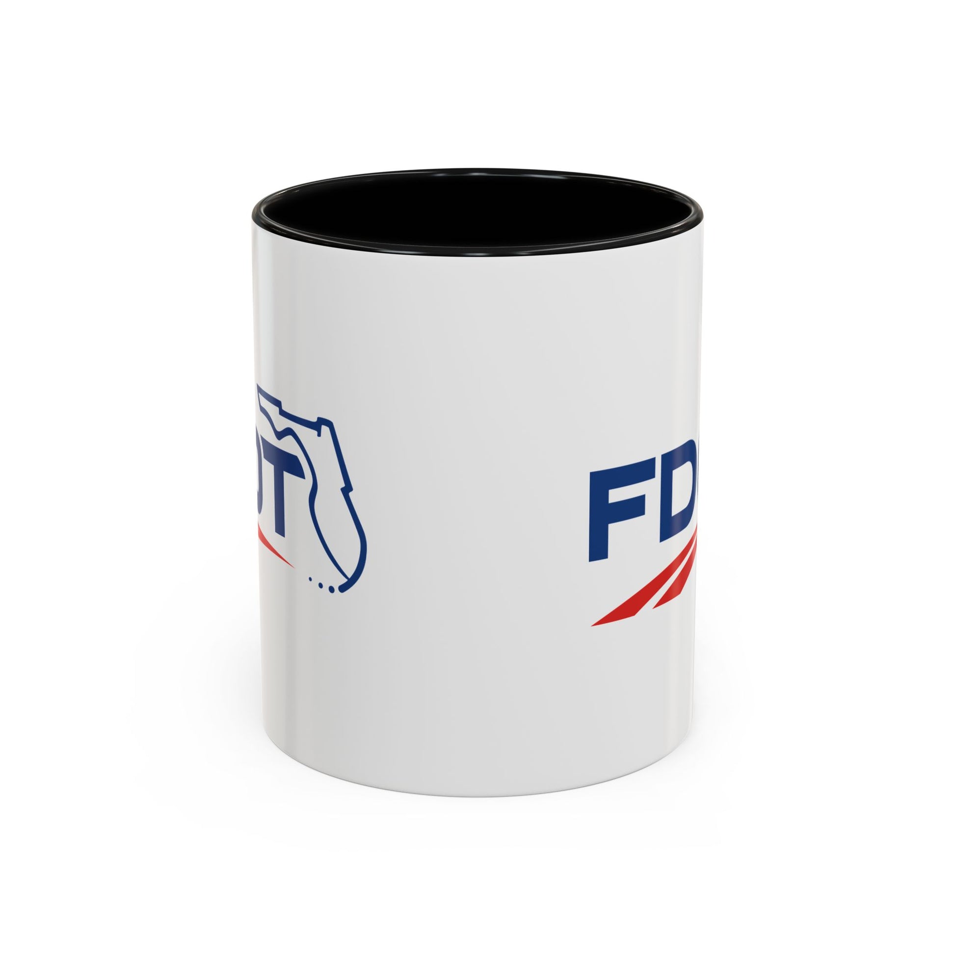 Florida Department of Transportation Coffee Mug - Double Sided Black Accent White Ceramic 11oz by TheGlassyLass.com