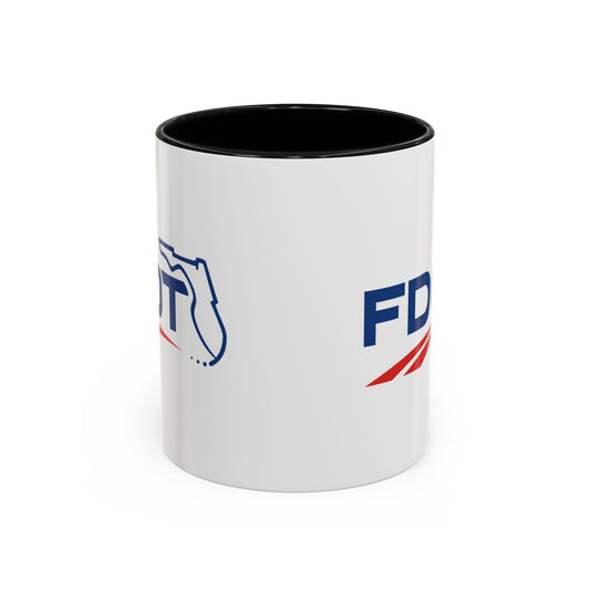 Florida Department of Transportation Coffee Mug - Double Sided Black Accent White Ceramic 11oz by TheGlassyLass.com