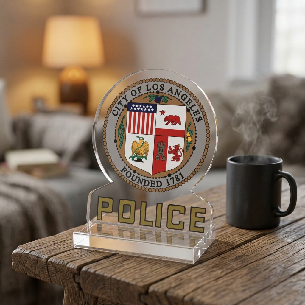 LAPD Shop Seal Acrylic Standee by TheGlassyLass.com