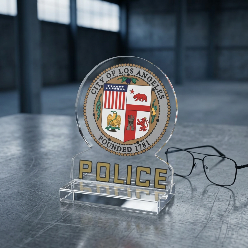 LAPD Shop Seal Acrylic Standee by TheGlassyLass.com